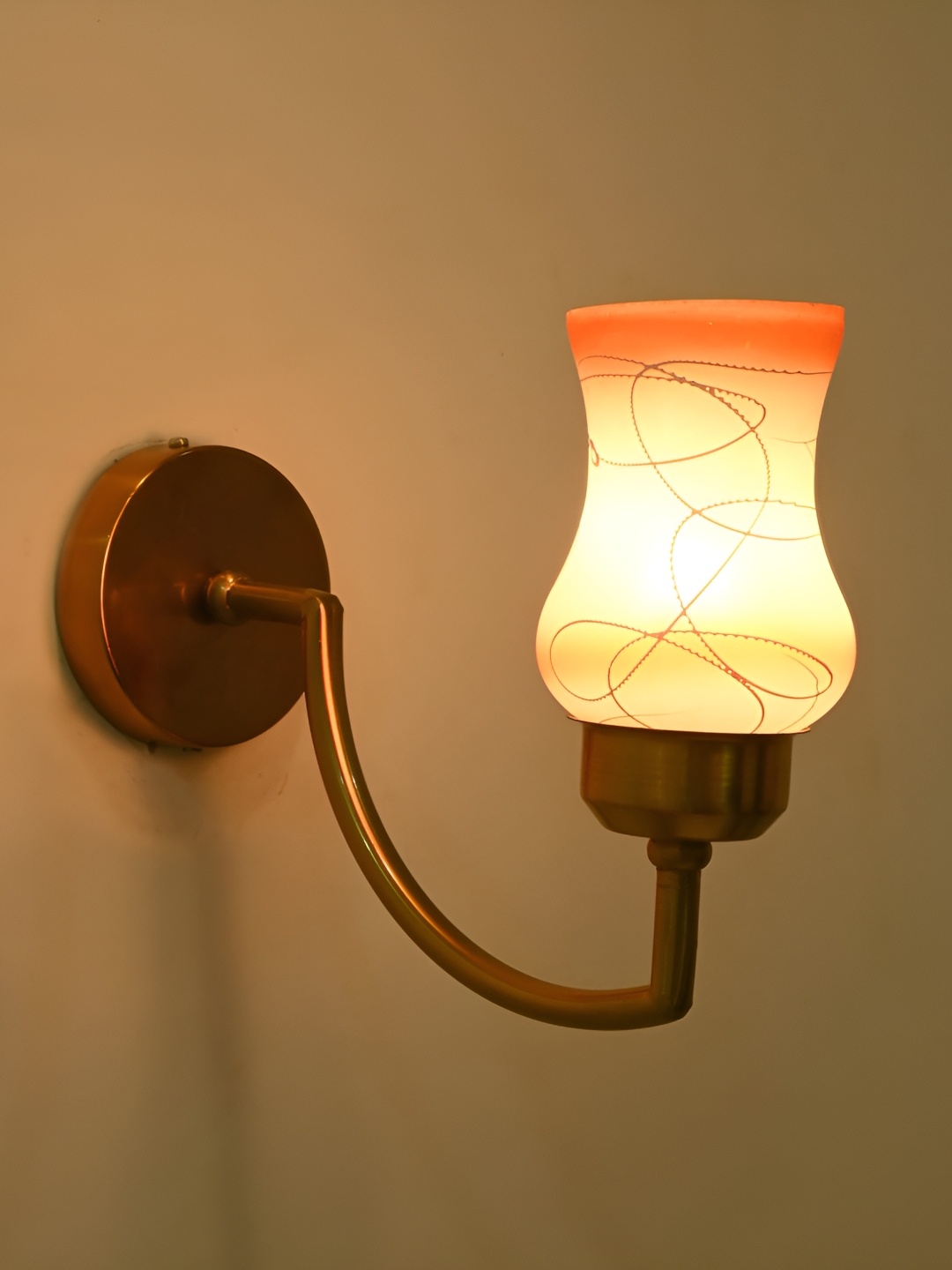 

Afast Orange & White Metal Rectangle Shaped Wall Lamp