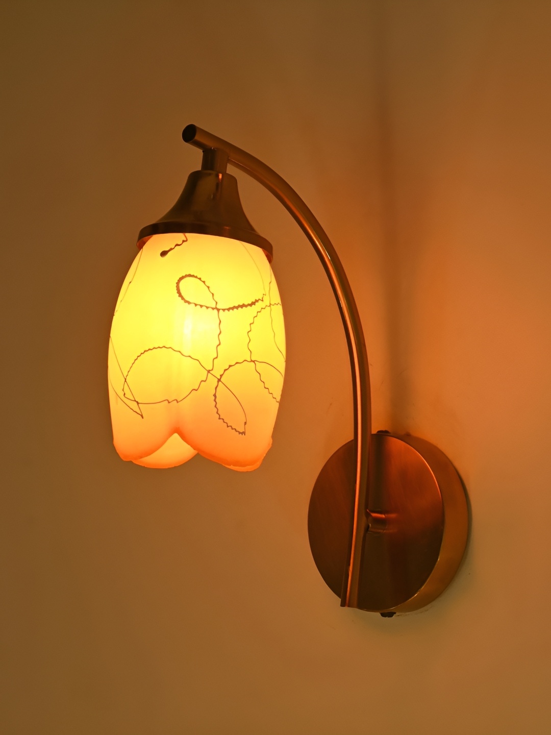 

Afast Orange & White Metal Rectangle Shaped Wall Lamp