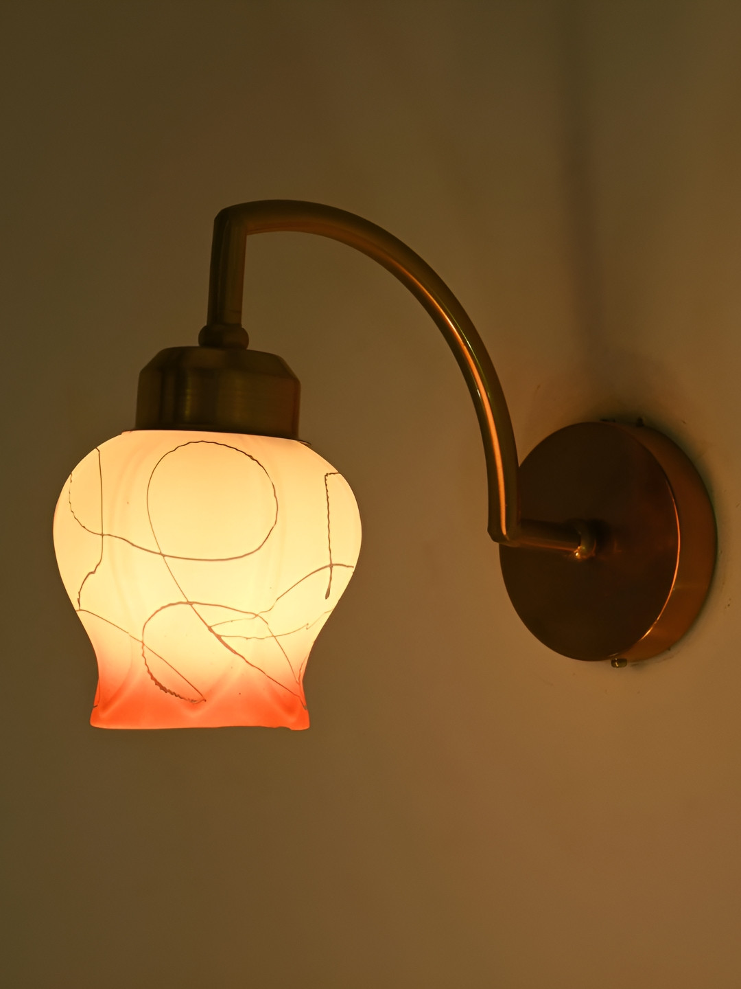 

Afast Orange & White Metal Rectangle Shaped Wall Lamp