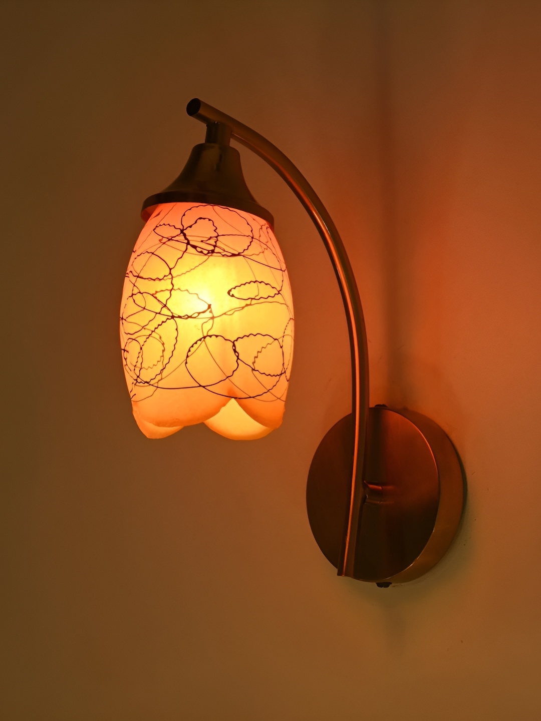 

Afast Orange & Black Metal Rectangle Shaped Wall Lamp