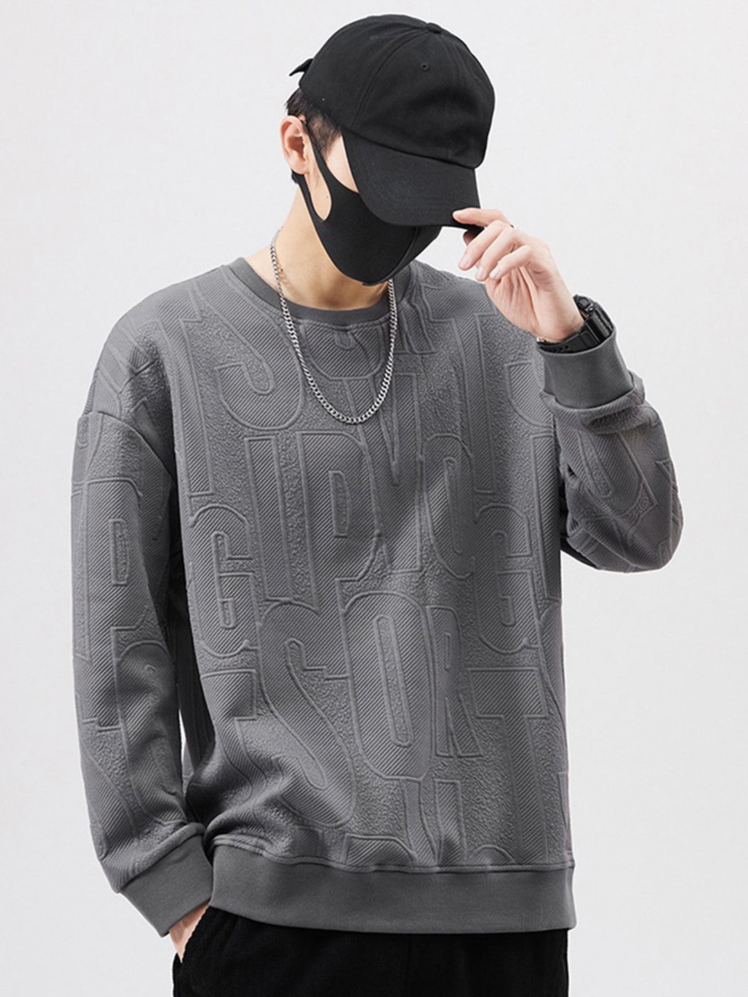 

StyleCast Men Pullover Sweatshirt, Grey