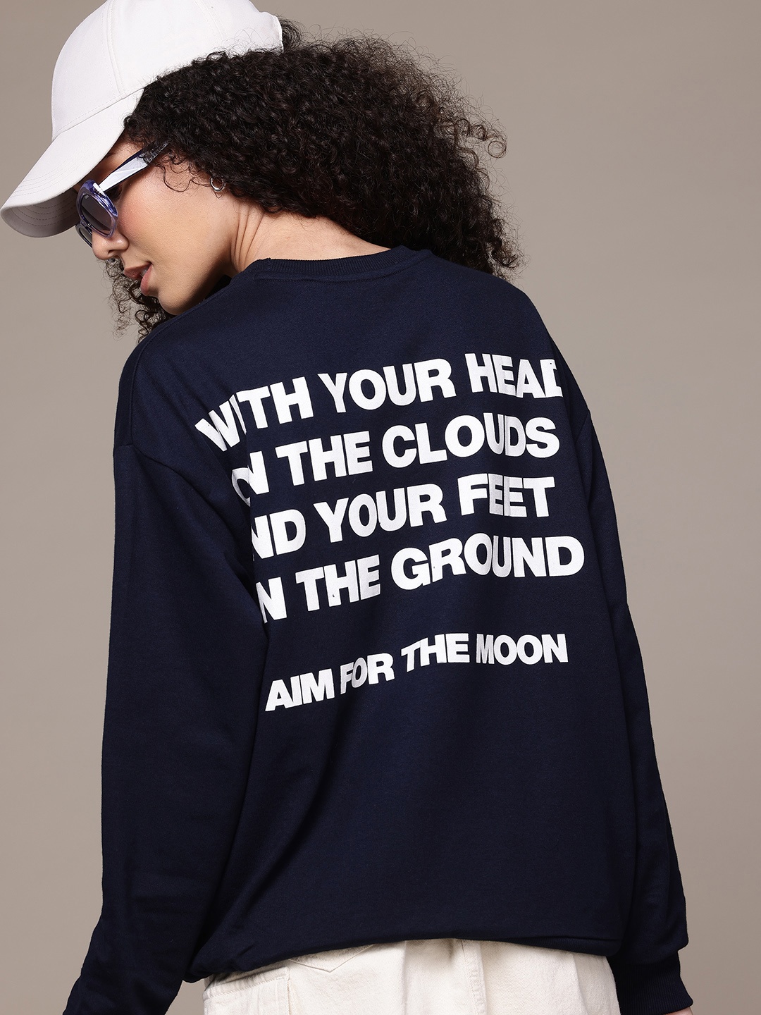 

The Roadster Lifestyle Co. Printed Sweatshirt, Navy blue