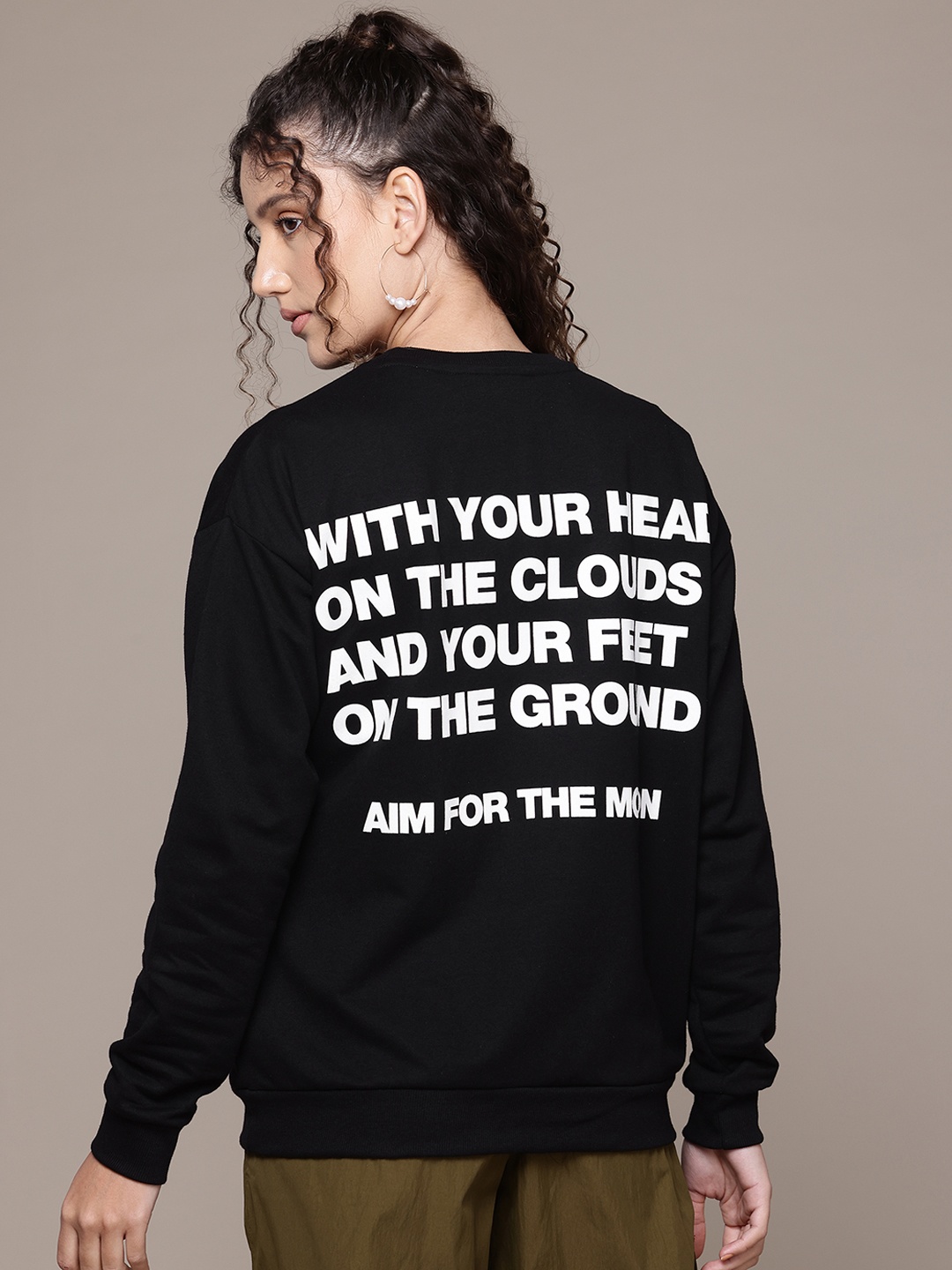 

The Roadster Lifestyle Co. Printed Sweatshirt, Black