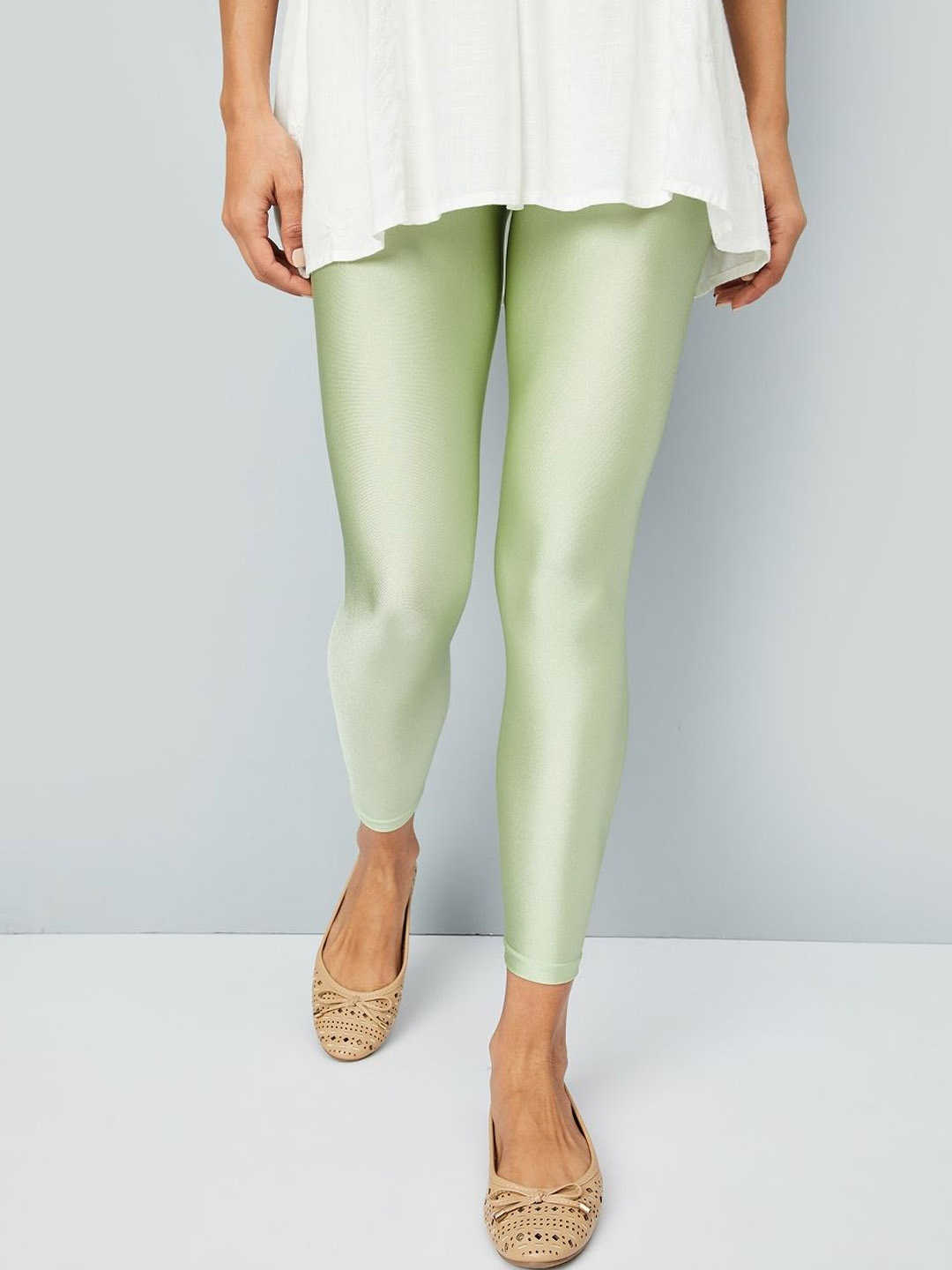 

max Women Mid-Rise Ankle-Length Leggings, Green
