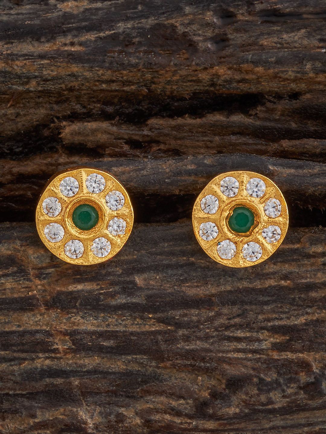 

Kushal's Fashion Jewellery Contemporary Studs Earrings, Green