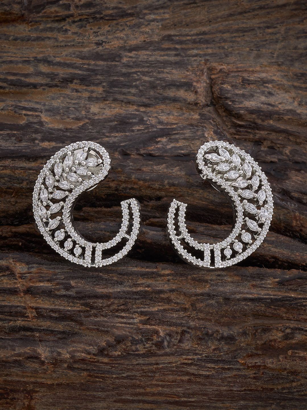 

Kushal's Fashion Jewellery Contemporary Studs Earrings, White