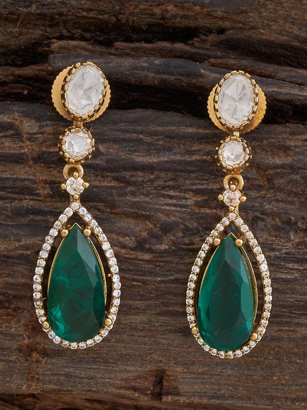 

Kushal's Fashion Jewellery Contemporary Drop Earrings, Green