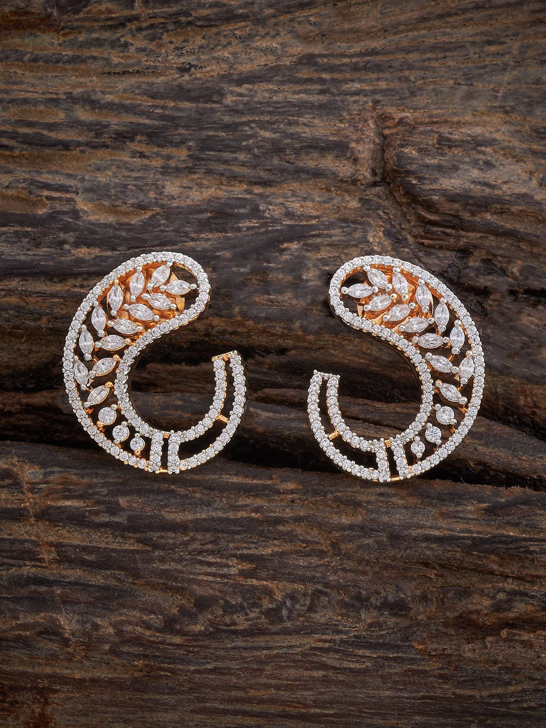 

Kushal's Fashion Jewellery Contemporary Studs Earrings, White