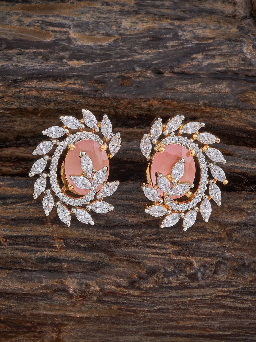 

Kushal's Fashion Jewellery Contemporary Studs Earrings, Pink