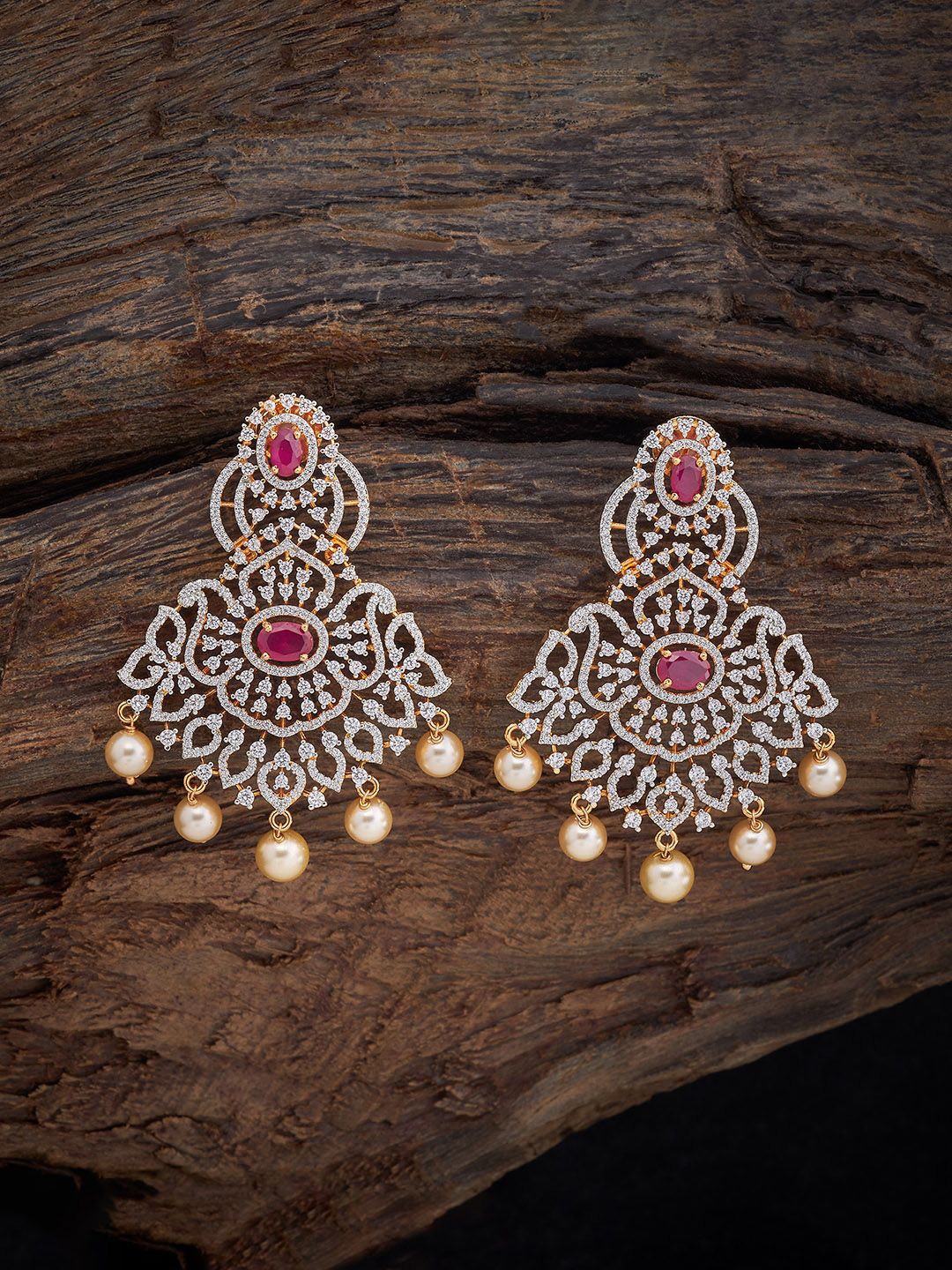 

Kushal's Fashion Jewellery Contemporary Drop Earrings, Red