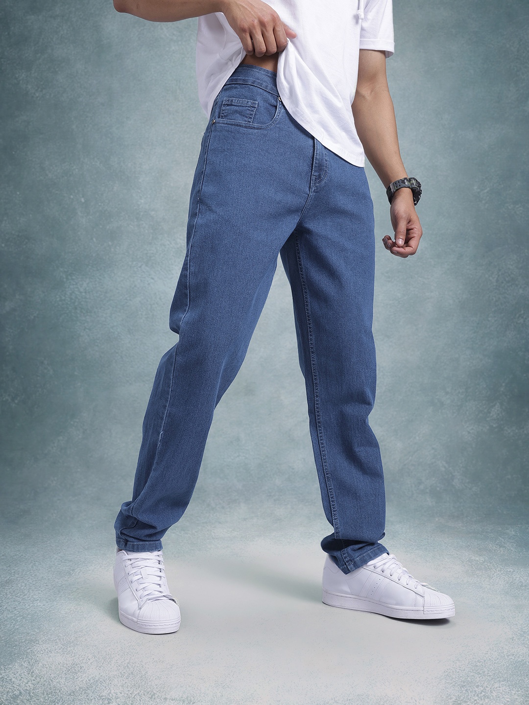 

The Roadster Life Co. Men Relaxed Fit Stretchable Jeans, Blue