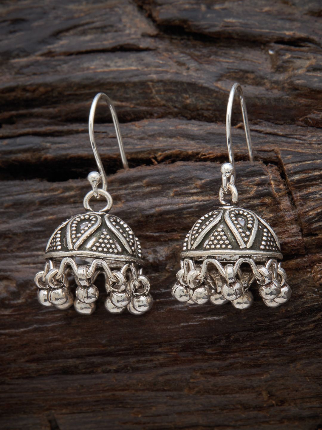 

Kushal's Fashion Jewellery Dome Shaped Jhumkas Earrings, Na