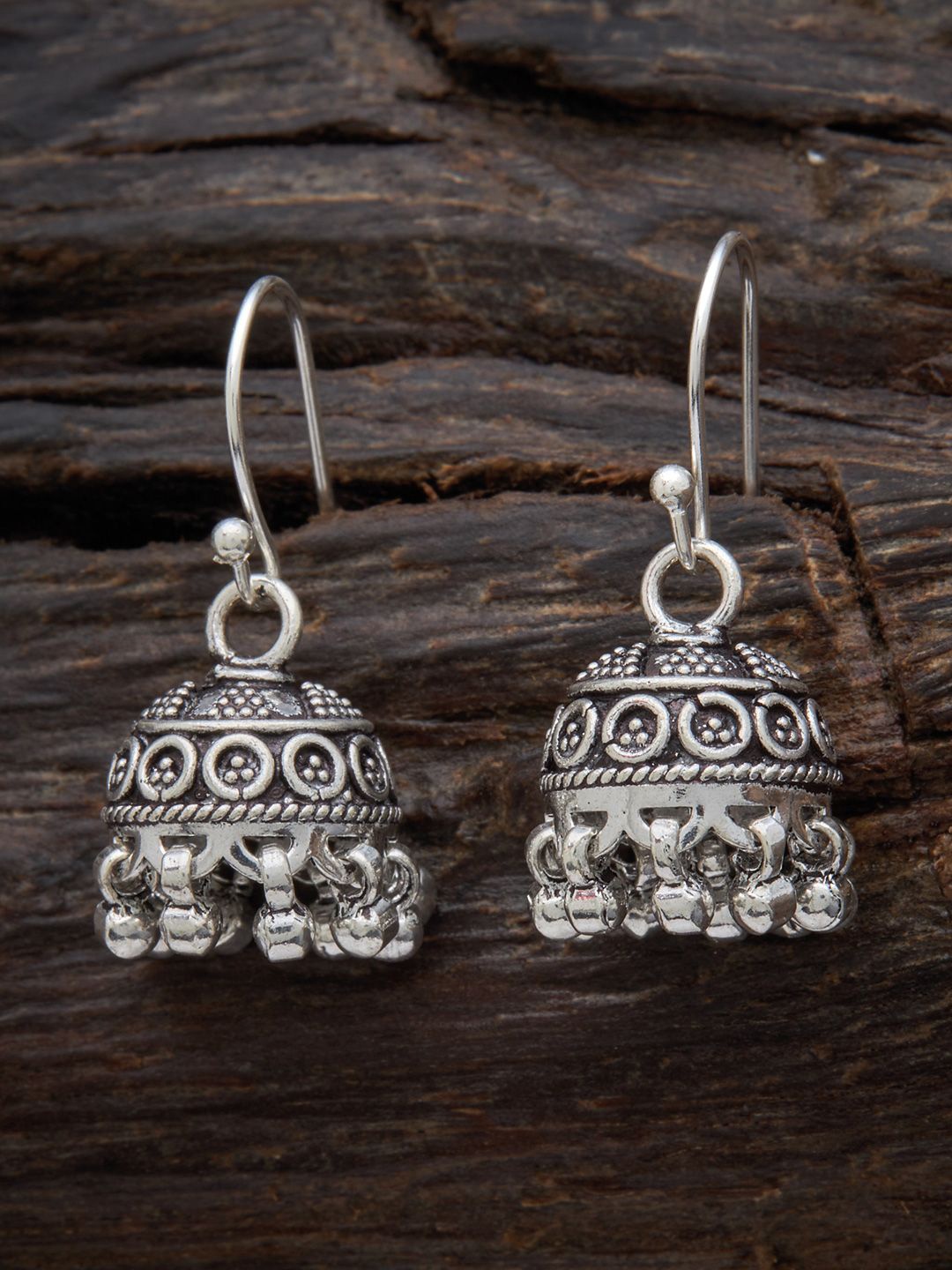 

Kushal's Fashion Jewellery Dome Shaped Jhumkas Earrings, Na