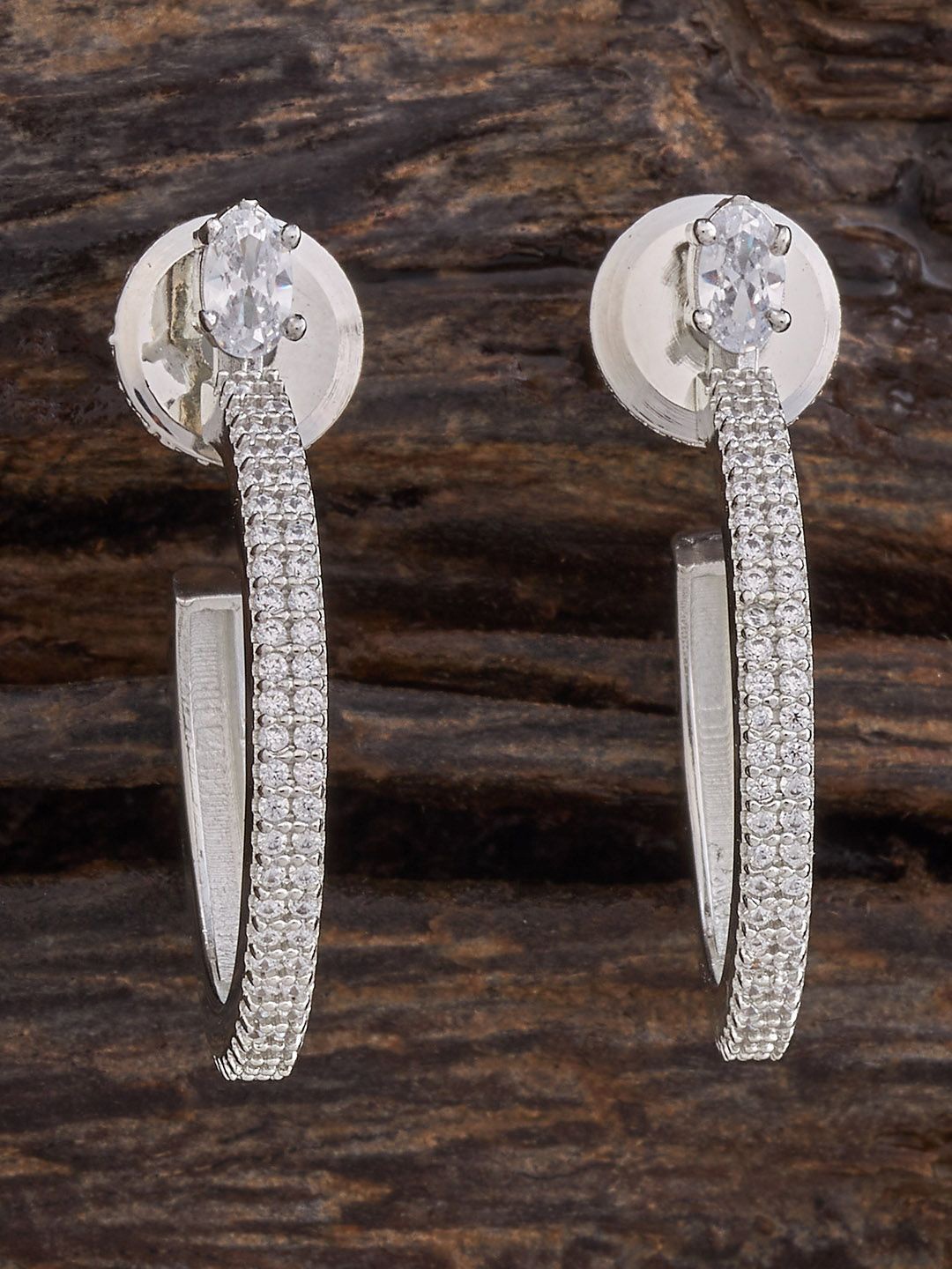 

Kushal's Fashion Jewellery Contemporary Studs Earrings, White