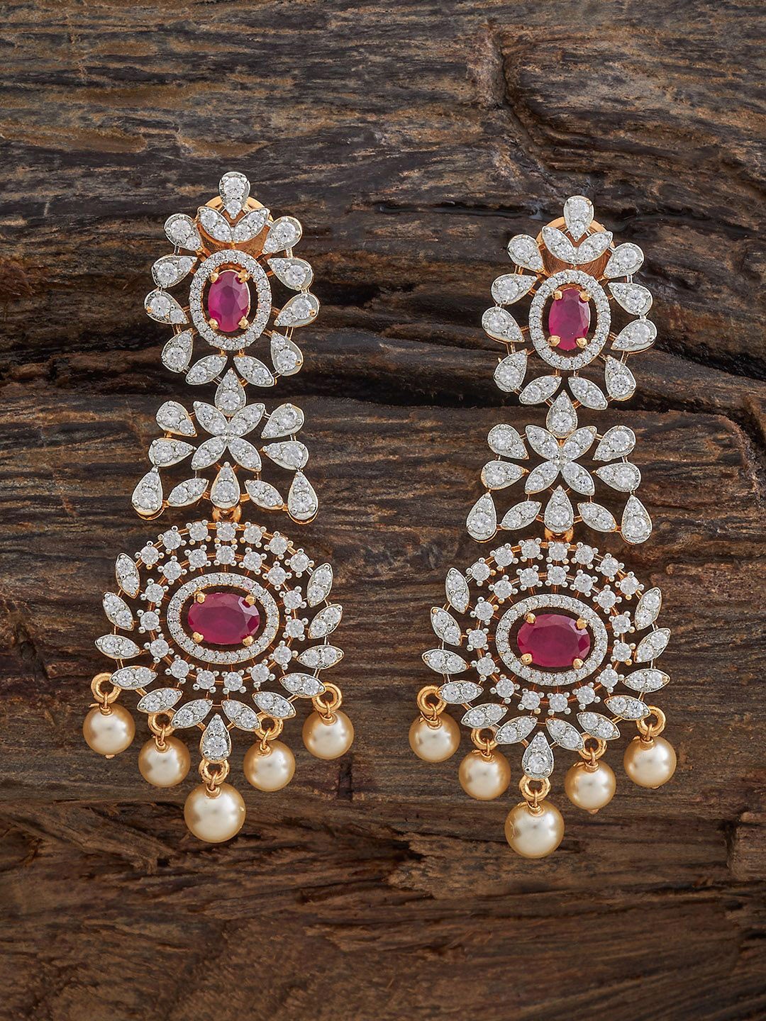 

Kushal's Fashion Jewellery Contemporary Drop Earrings, Red