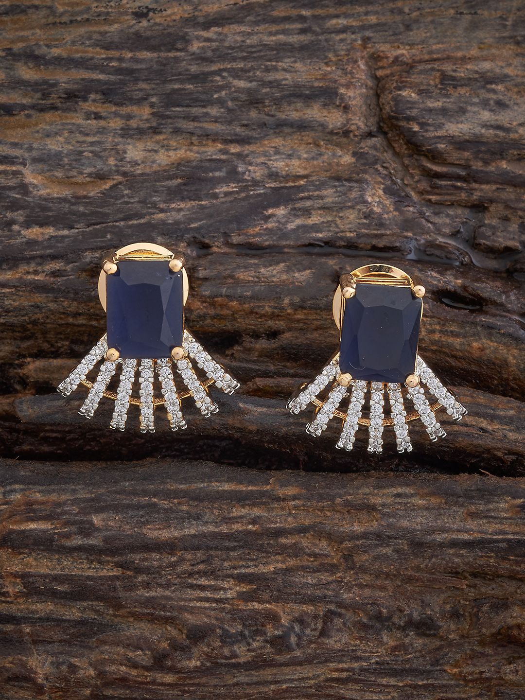 

Kushal's Fashion Jewellery Contemporary Studs Earrings, Blue