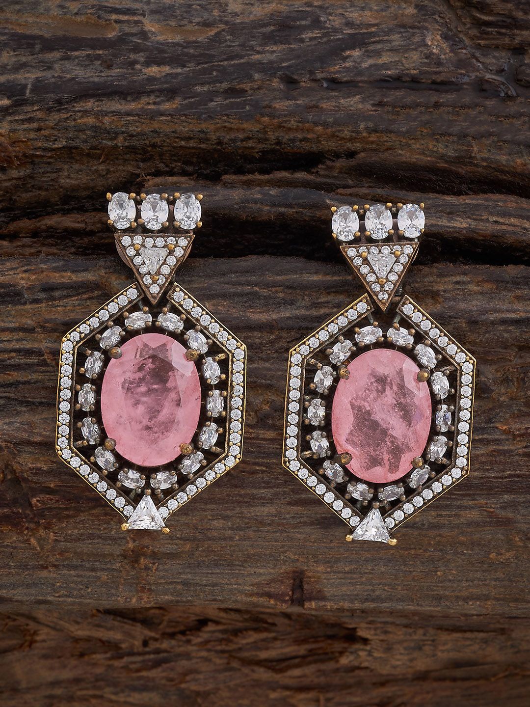 

Kushal's Fashion Jewellery Contemporary Drop Earrings, Pink