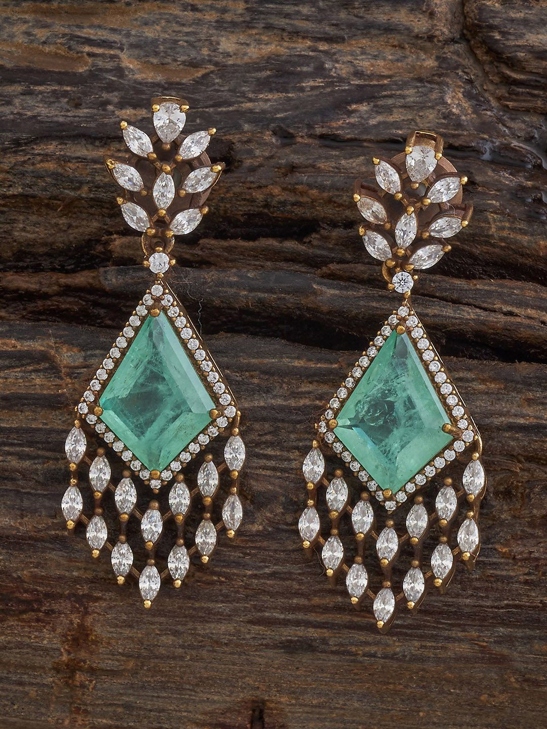 

Kushal's Fashion Jewellery Contemporary Drop Earrings, Green
