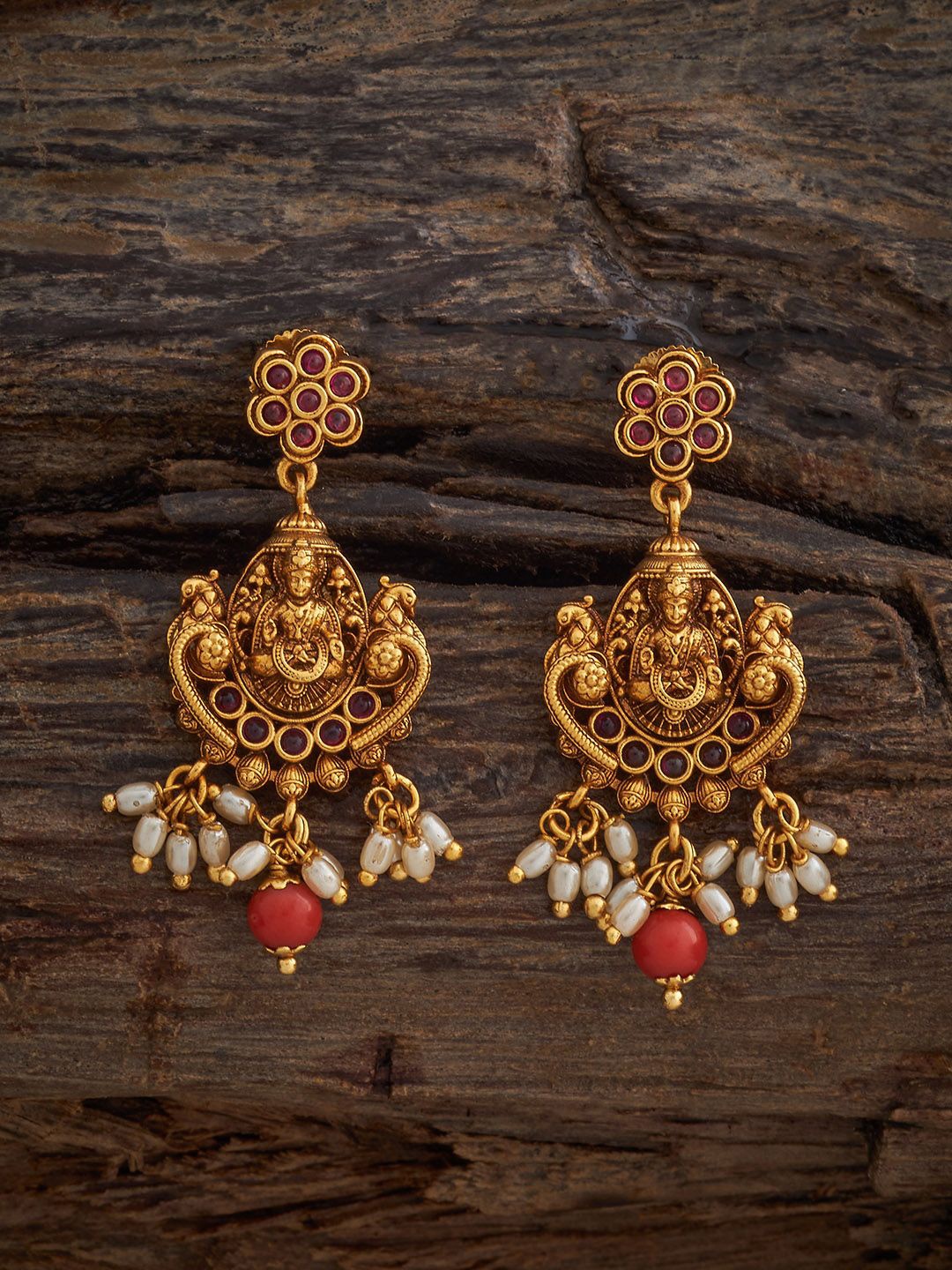 

Kushal's Fashion Jewellery Contemporary Drop Earrings, Red