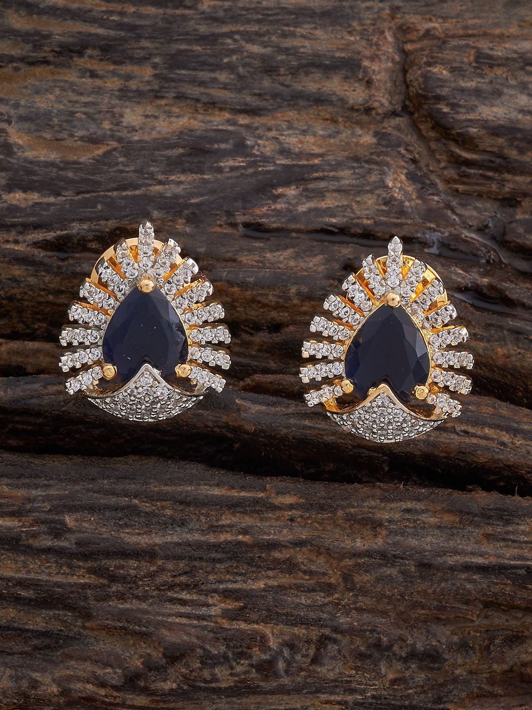 

Kushal's Fashion Jewellery Contemporary Studs Earrings, Blue