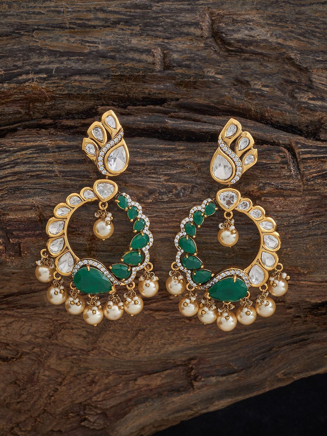 

Kushal's Fashion Jewellery Contemporary Drop Earrings, Green