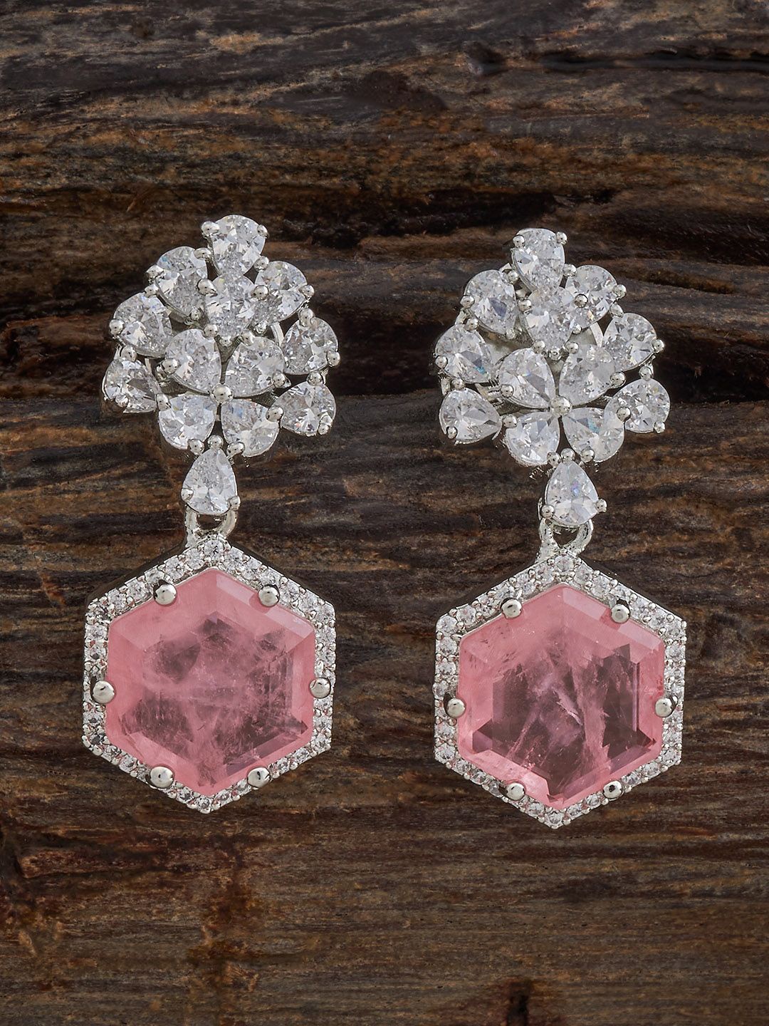 

Kushal's Fashion Jewellery Contemporary Drop Earrings, Pink