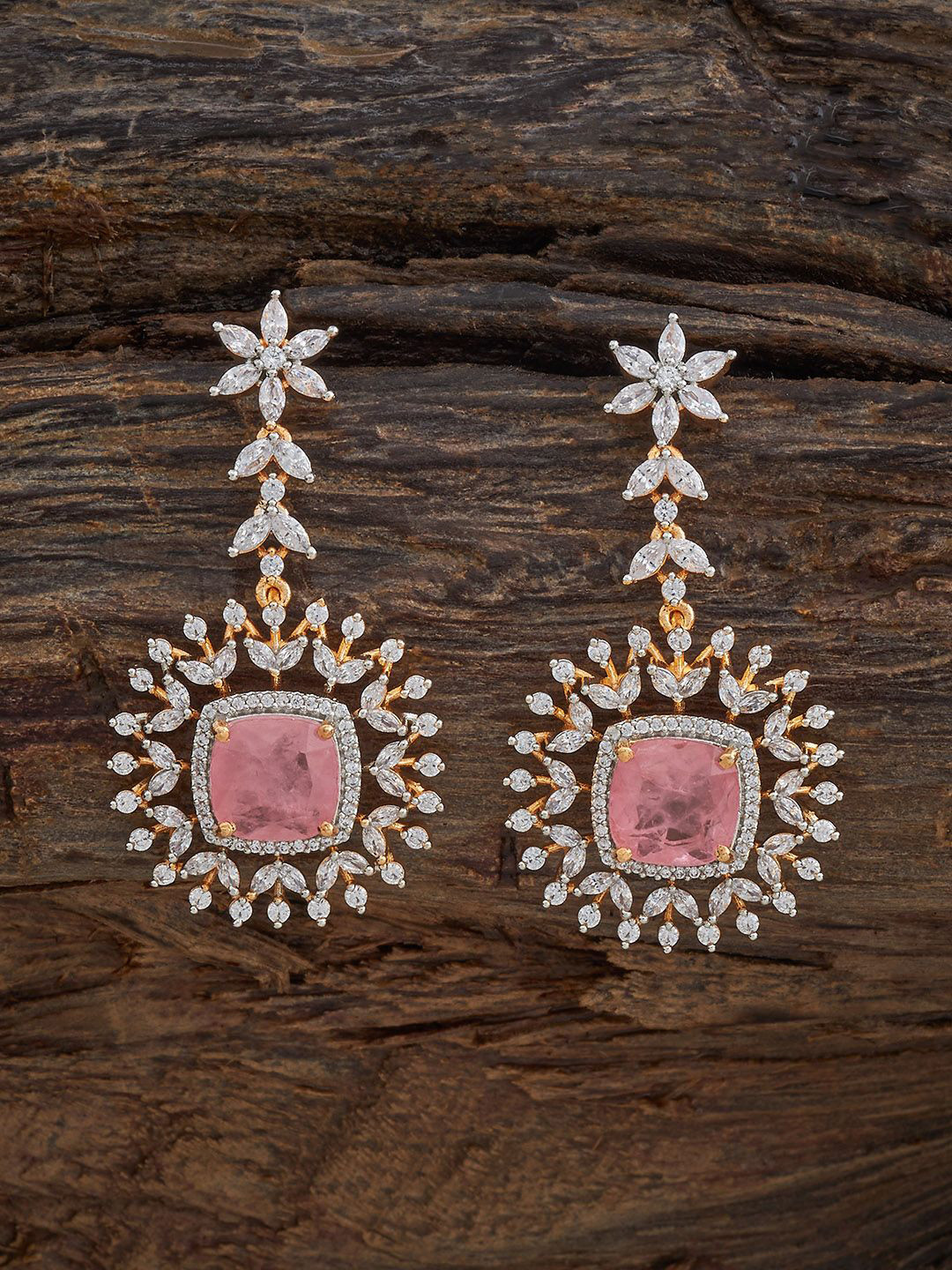 

Kushal's Fashion Jewellery Contemporary Drop Earrings, Pink
