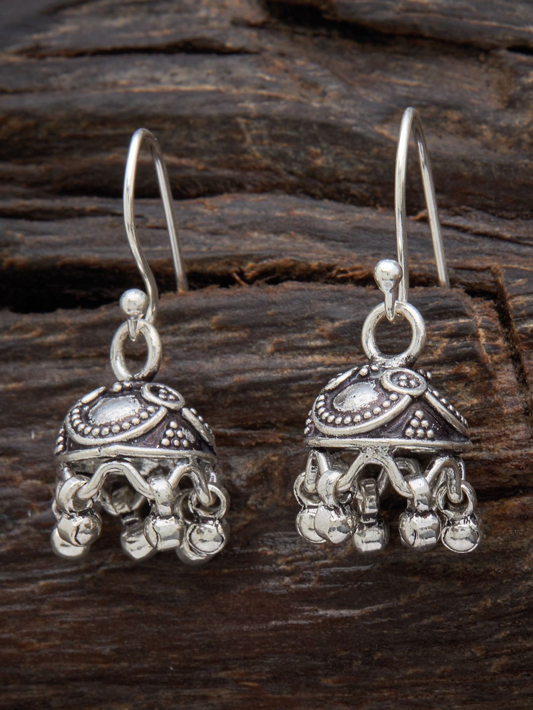 

Kushal's Fashion Jewellery Dome Shaped Jhumkas Earrings, Na