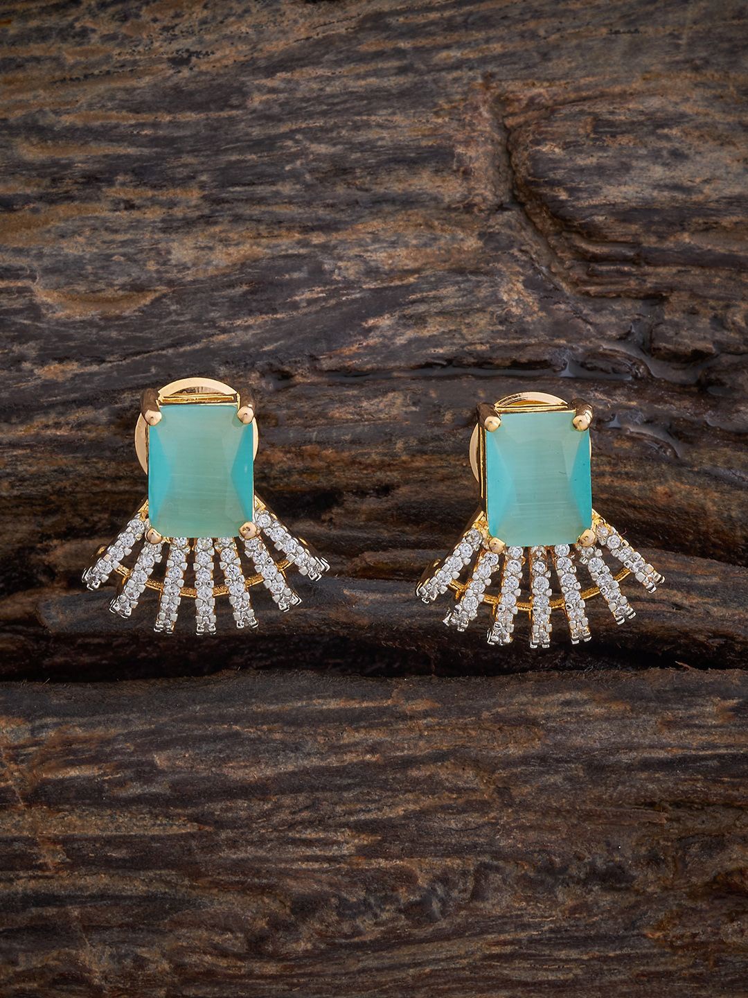 

Kushal's Fashion Jewellery Contemporary Studs Earrings, Green
