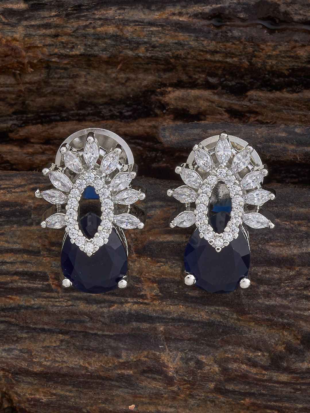 

Kushal's Fashion Jewellery Contemporary Studs Earrings, Blue