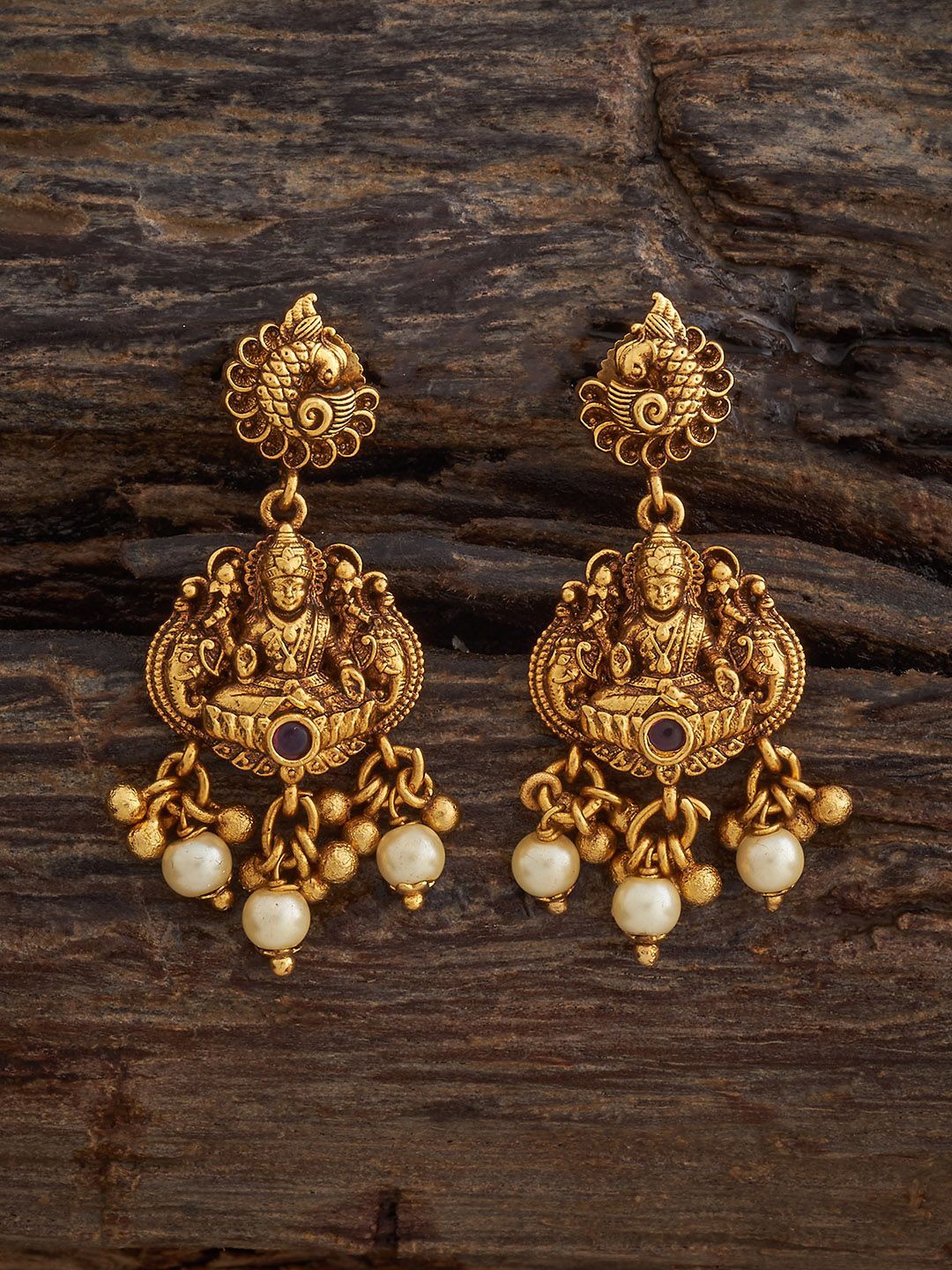 

Kushal's Fashion Jewellery Contemporary Drop Earrings, Red
