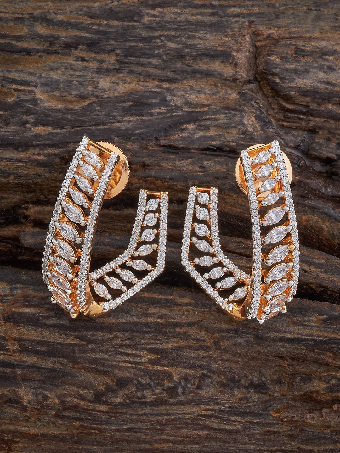 

Kushal's Fashion Jewellery Contemporary Studs Earrings, White
