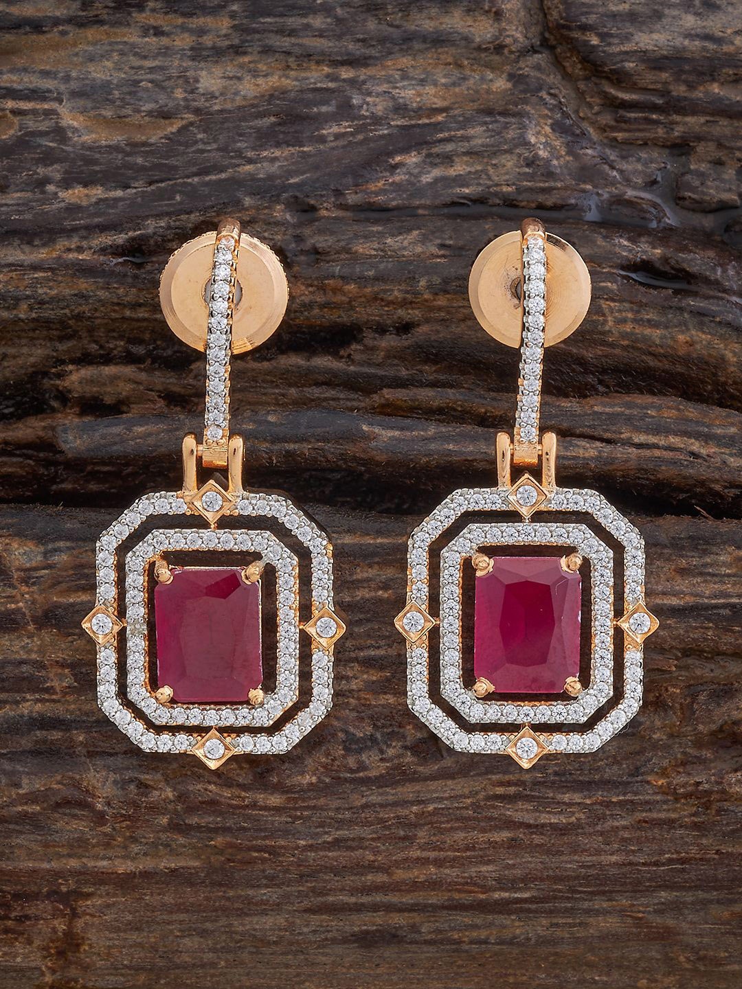 

Kushal's Fashion Jewellery Contemporary Drop Earrings, Red