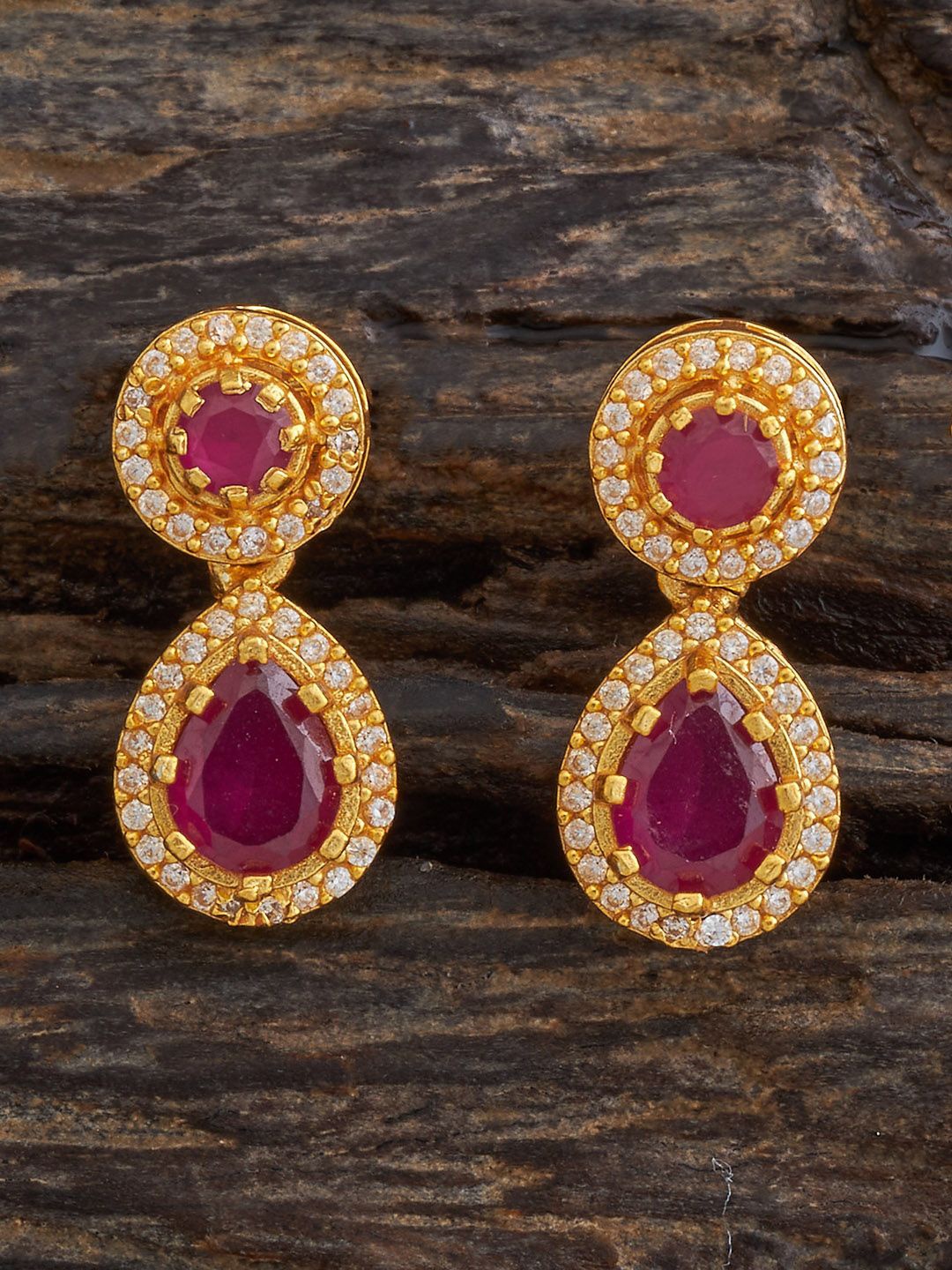 

Kushal's Fashion Jewellery Contemporary Drop Earrings, Red