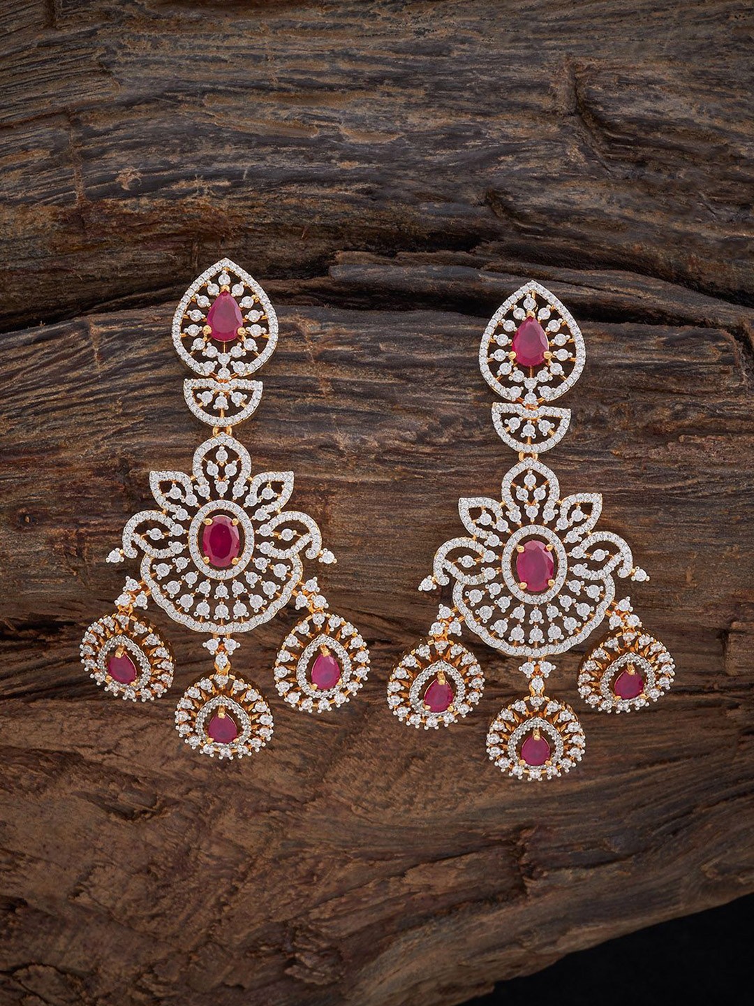 

Kushal's Fashion Jewellery Contemporary Drop Earrings, Red