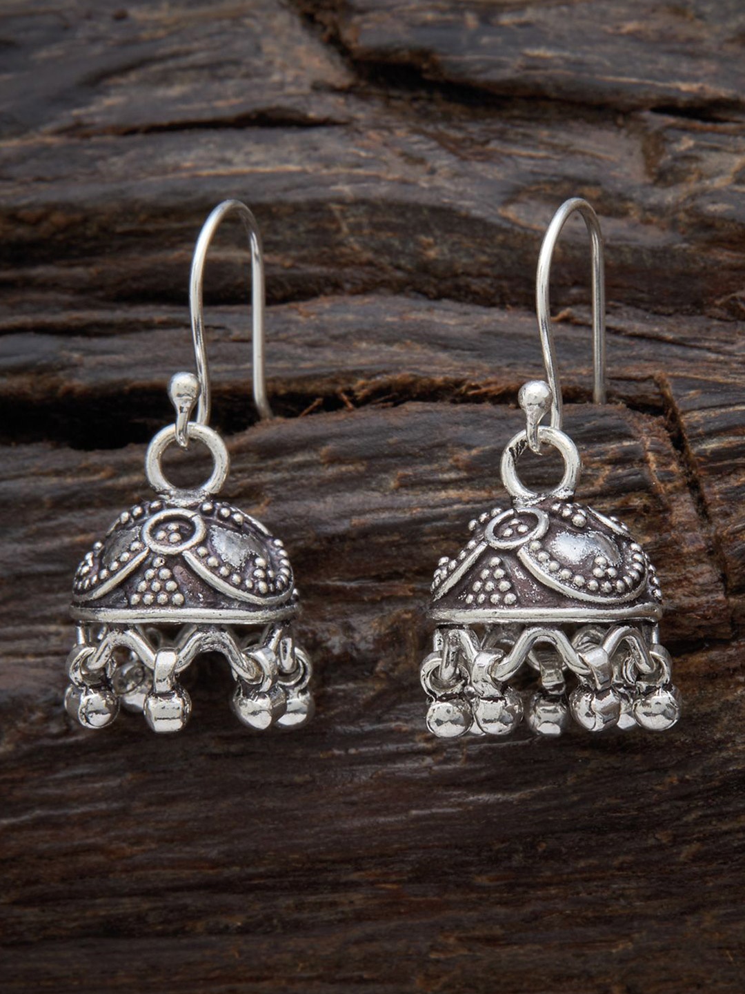 

Kushal's Fashion Jewellery Dome Shaped Jhumkas Earrings, Na