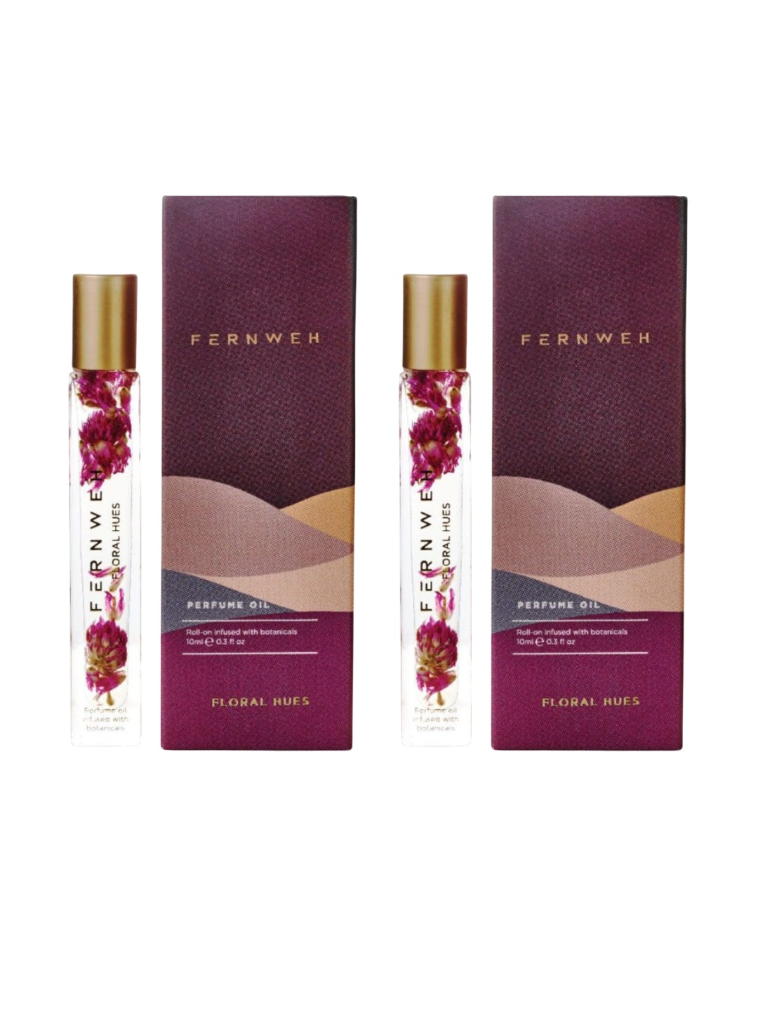 

Fernweh Women Set Of 2 Floral Hues Long Lasting Eau De Parfum Oil- 10 ml Each, Purple