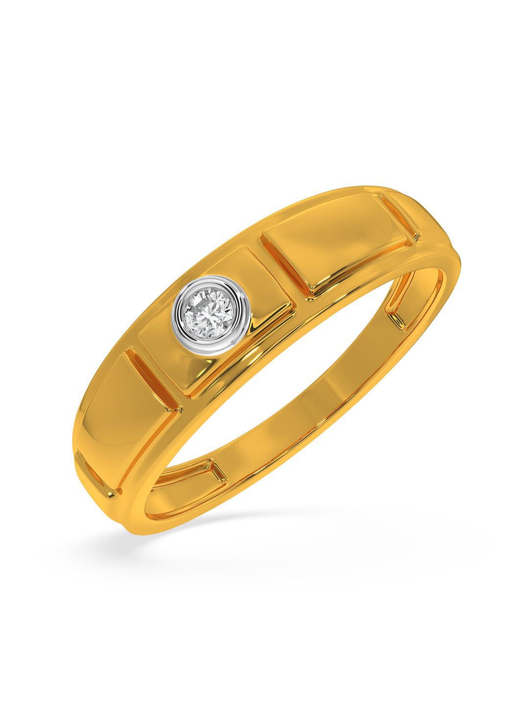 

KISNA DIAMOND AND GOLD JEWELLERY Men Ring Diamond, Yellow