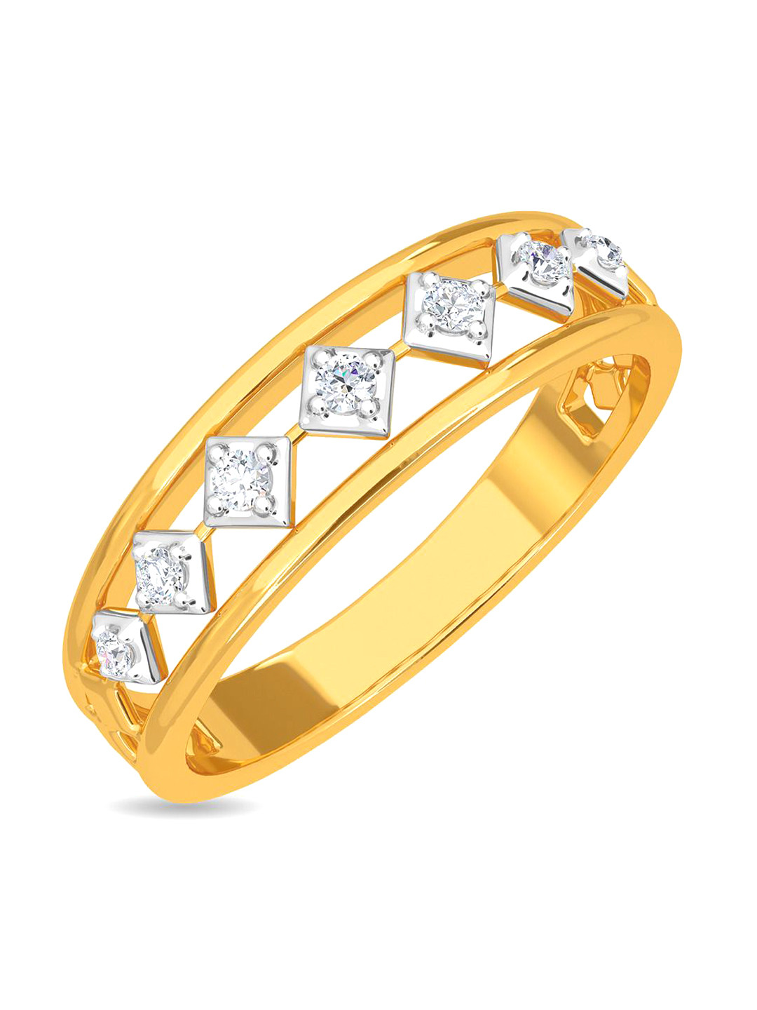 

KISNA DIAMOND AND GOLD JEWELLERY Women 14kt 0.1 CT Ring Diamond 1.92g, Yellow