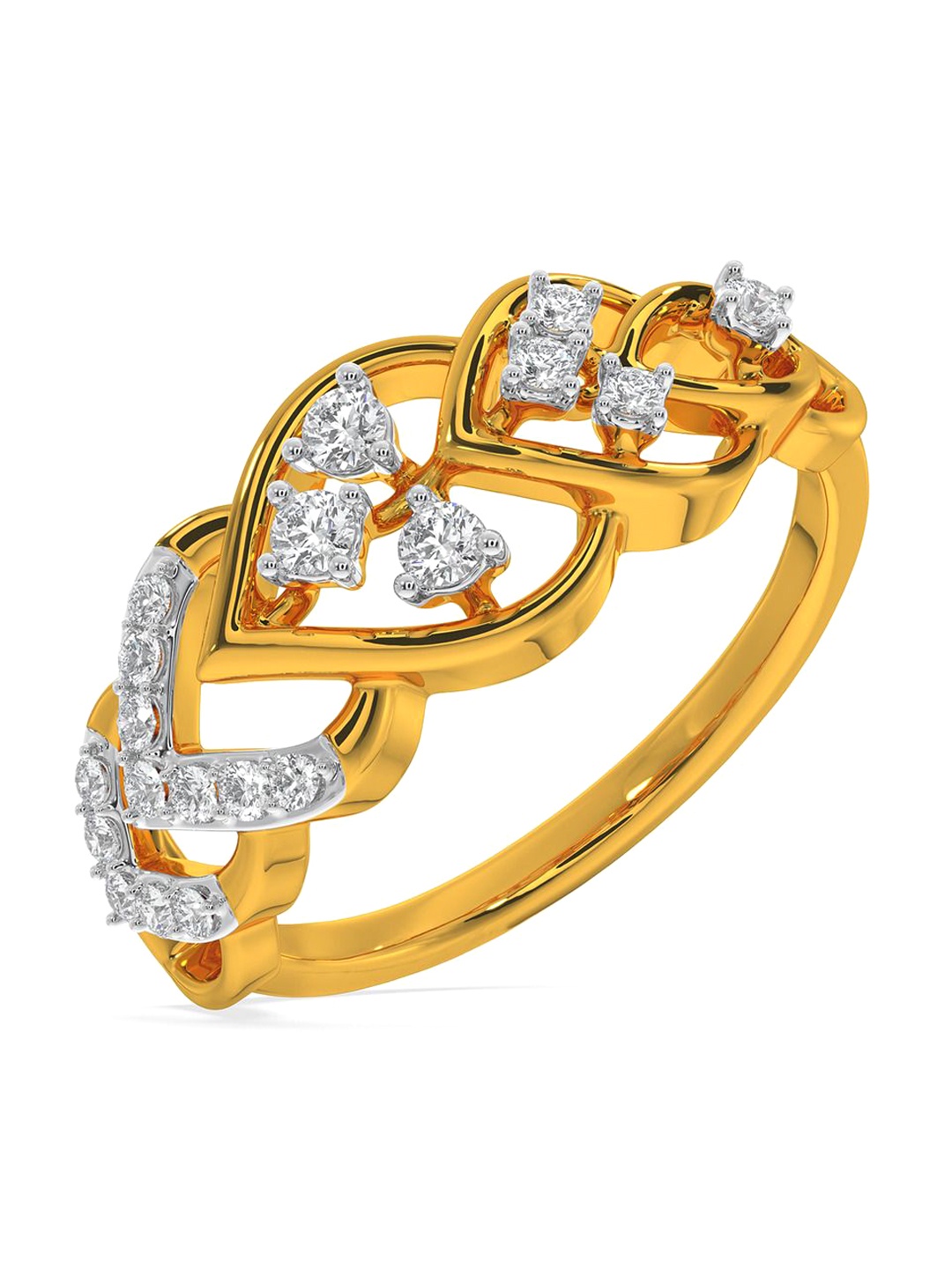 

KISNA DIAMOND AND GOLD JEWELLERY Women 14kt 0.21CT Ring Diamond 1.89g, Yellow