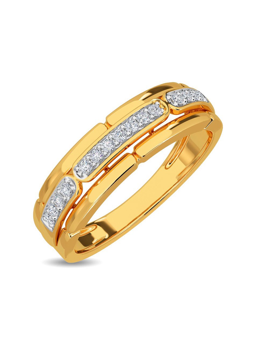 

KISNA DIAMOND AND GOLD JEWELLERY Men Ring Diamond, Yellow