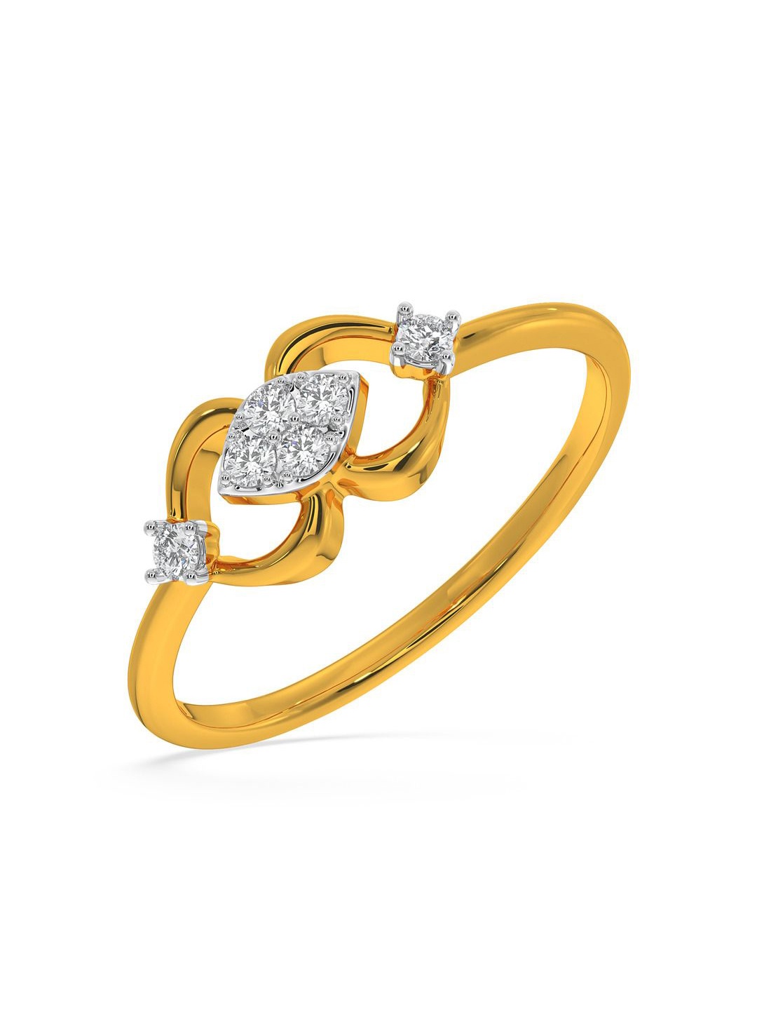 

KISNA DIAMOND AND GOLD JEWELLERY Women 18 Kt Ring Diamond 1.34 g