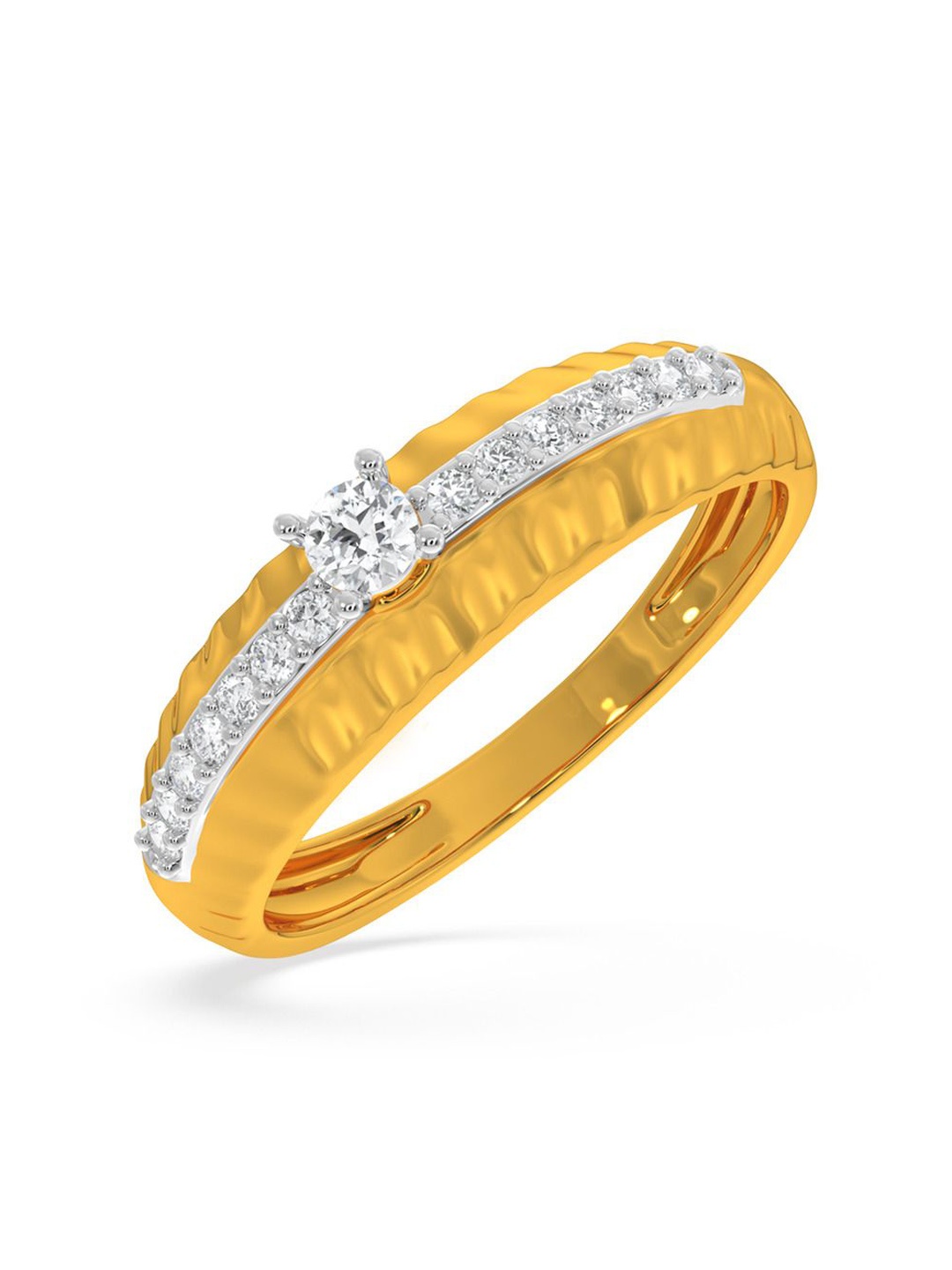 

KISNA DIAMOND AND GOLD JEWELLERY Women 18kt 0.23CT Ring Diamond 2.26g, Yellow