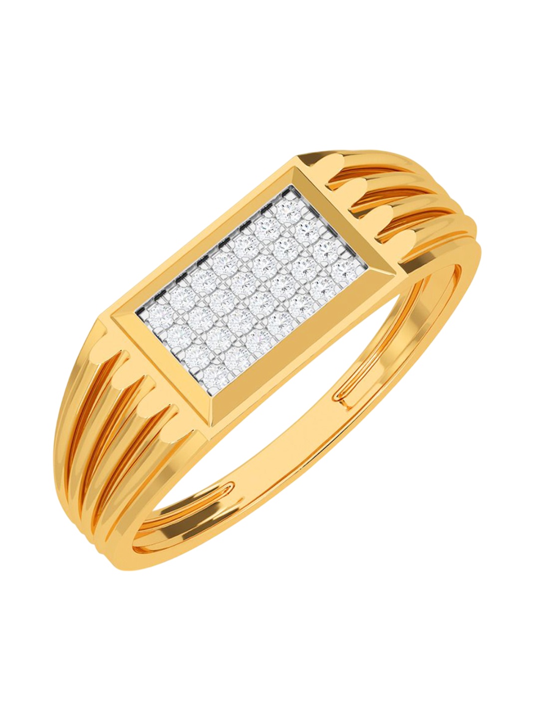 

KISNA DIAMOND AND GOLD JEWELLERY Men 18 Kt Ring Diamond 3.97 g