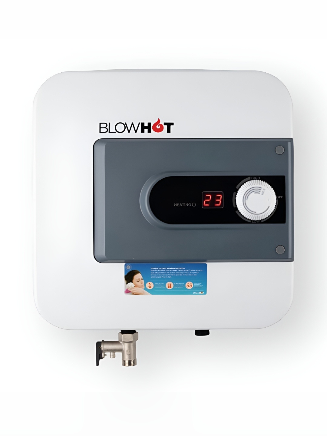 

BLOWHOT White Storage Electric Geyser Water Heater BEE 5 Star Rating ABS Body