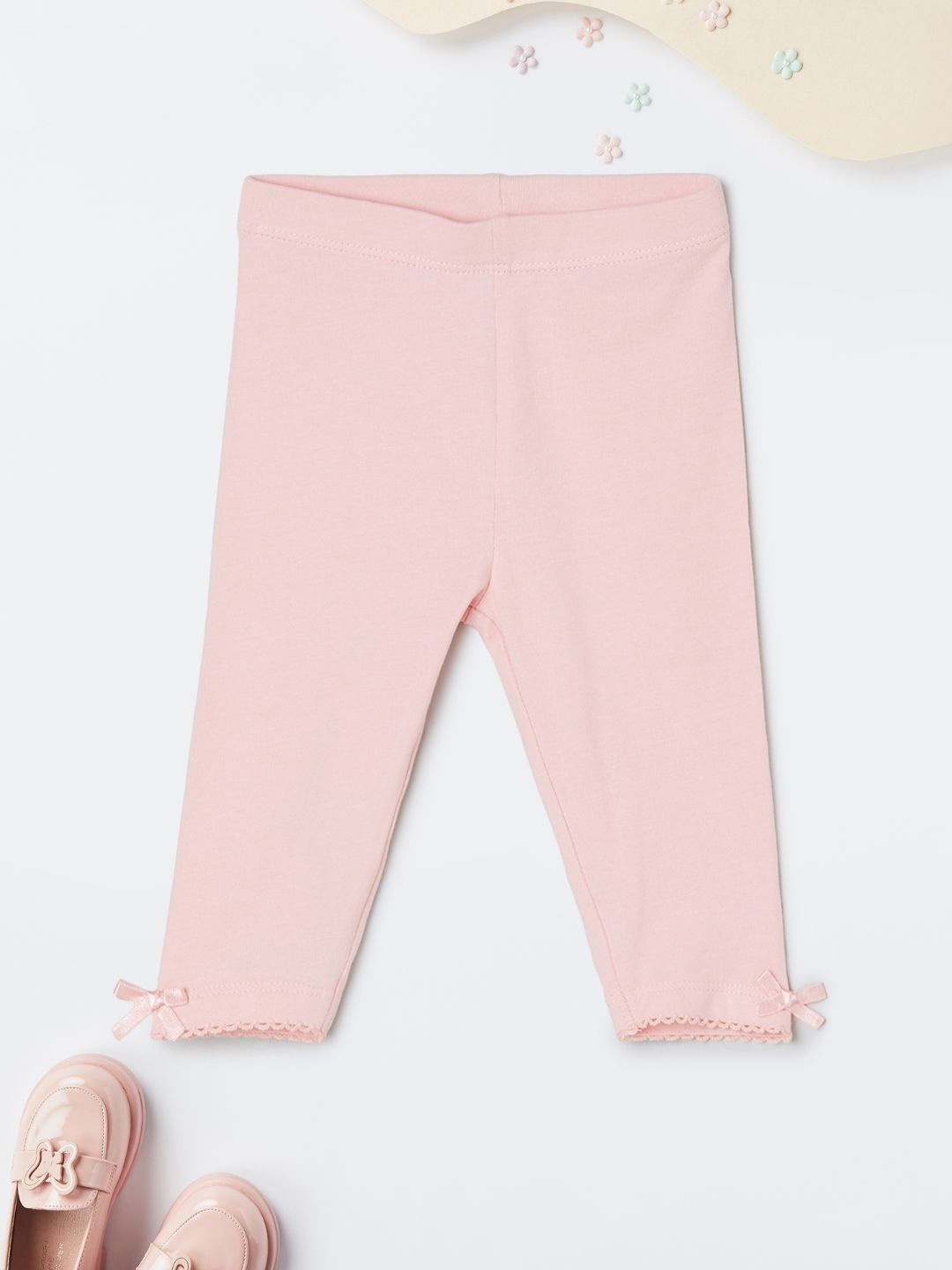 

max Girls Mid-Rise Ankle-Length Leggings, Peach