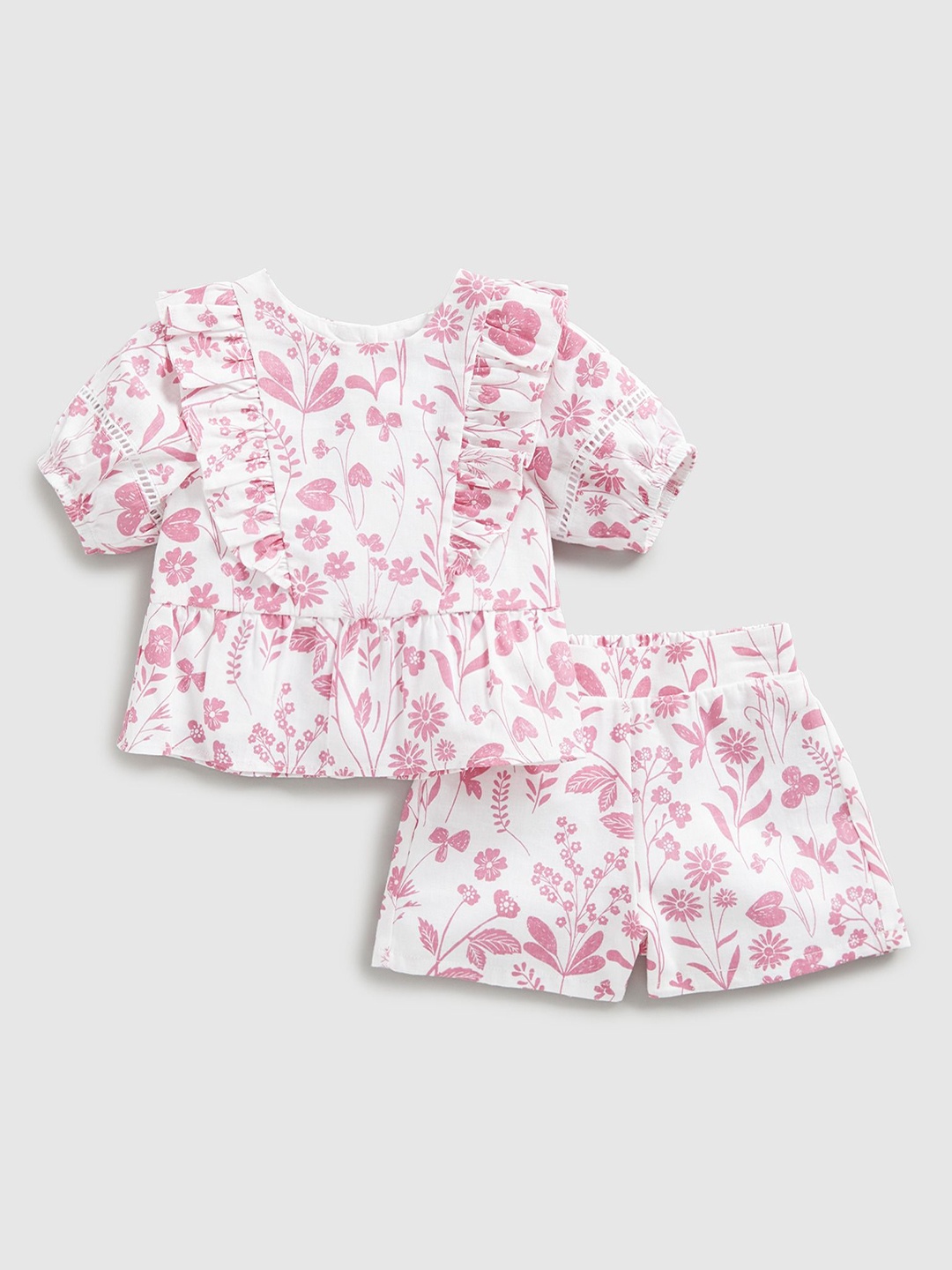 

mothercare Girls Floral Printed Clothing Set, White