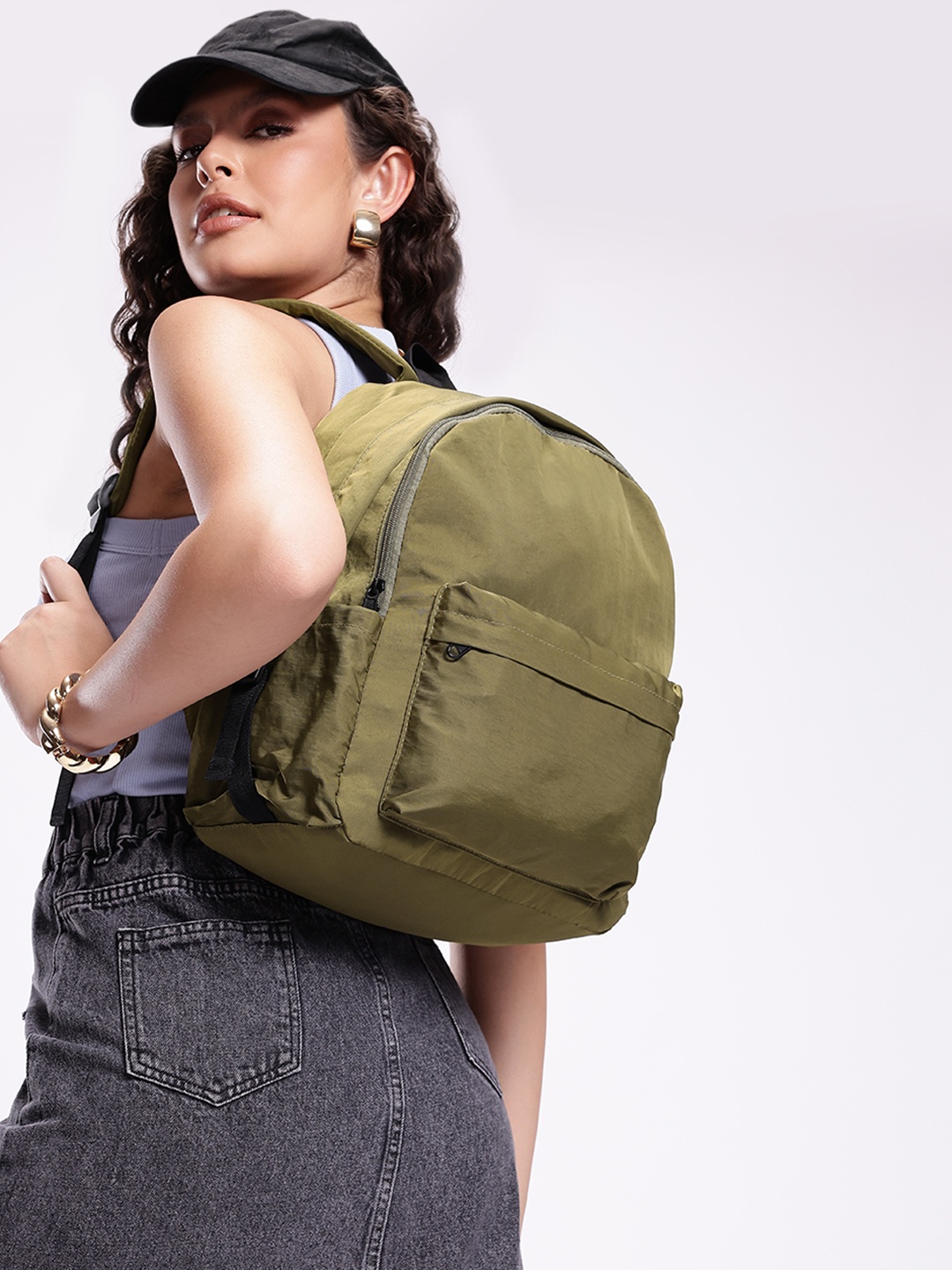

Roadster Women Backpack with Anti-Theft, Green