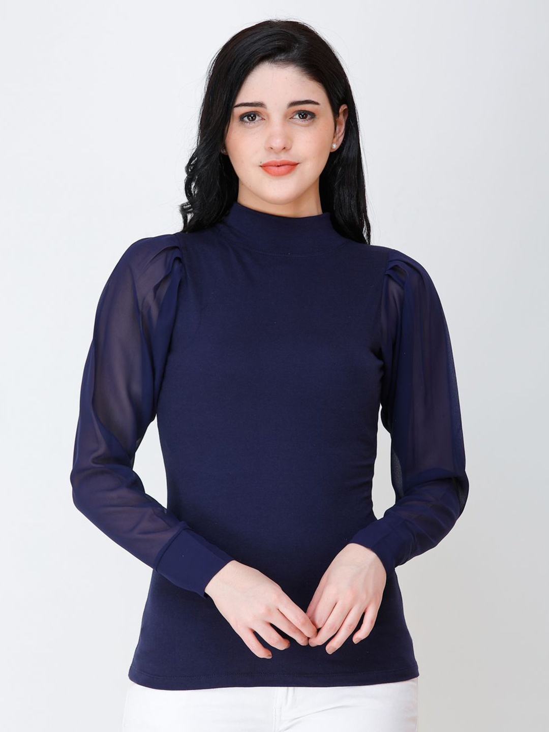

BAESD Women Long Sleeves Top, Navy blue