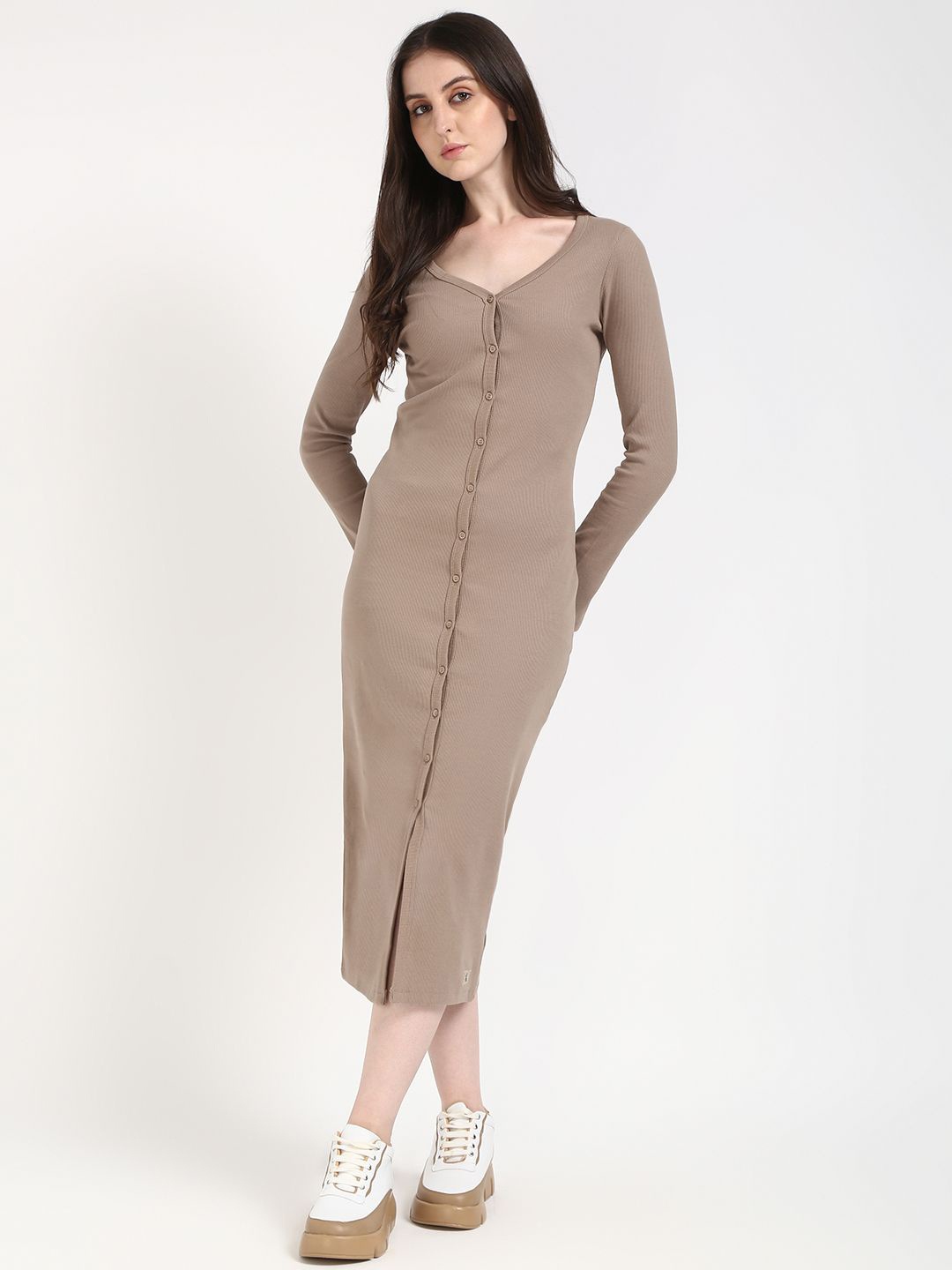 

Calvin Klein Jeans Bodycon Midi Dress, Grey